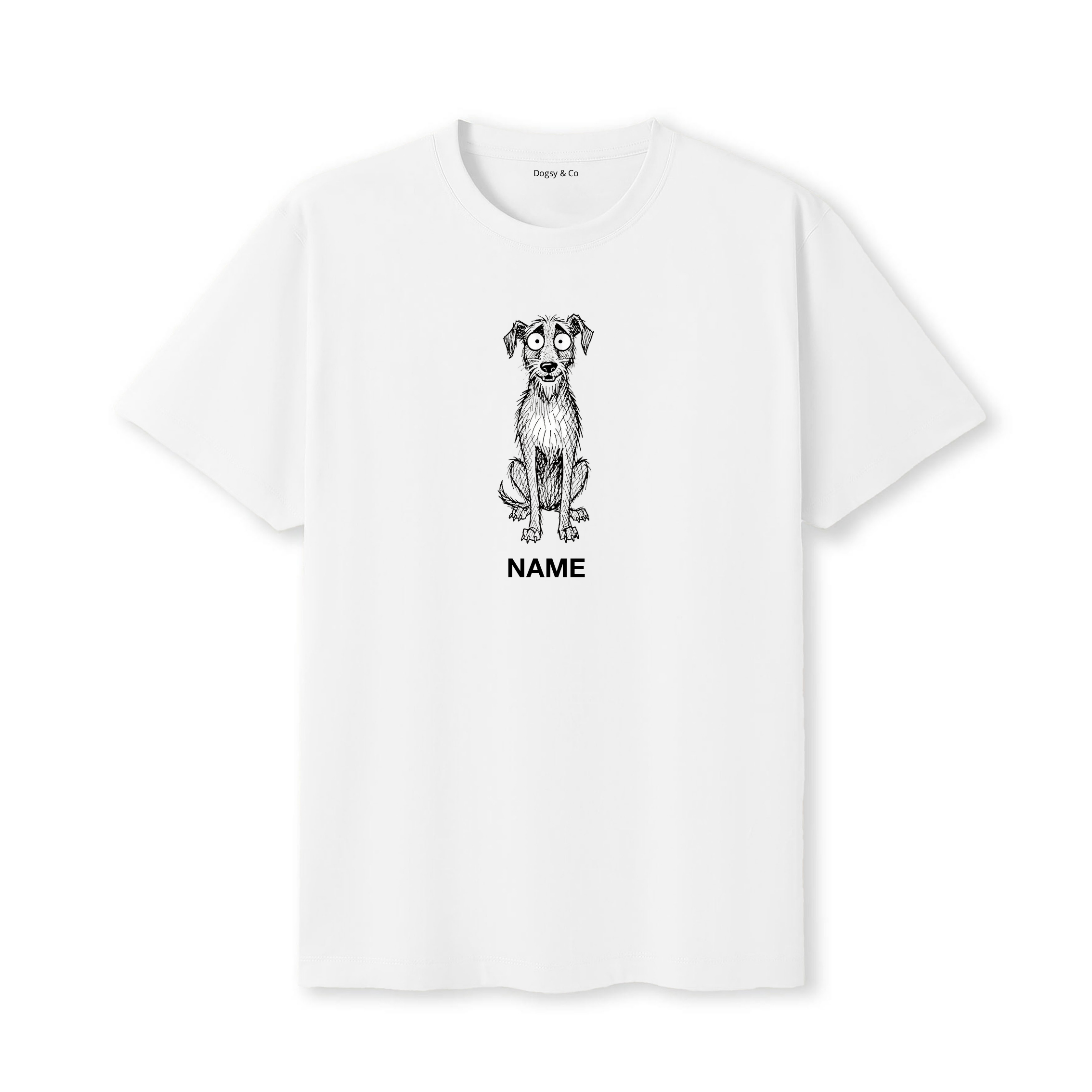 Deerhound Scraggy Dog Custom - White