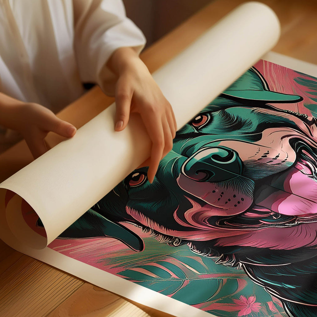 Rottweiler Flowery Dog image 1