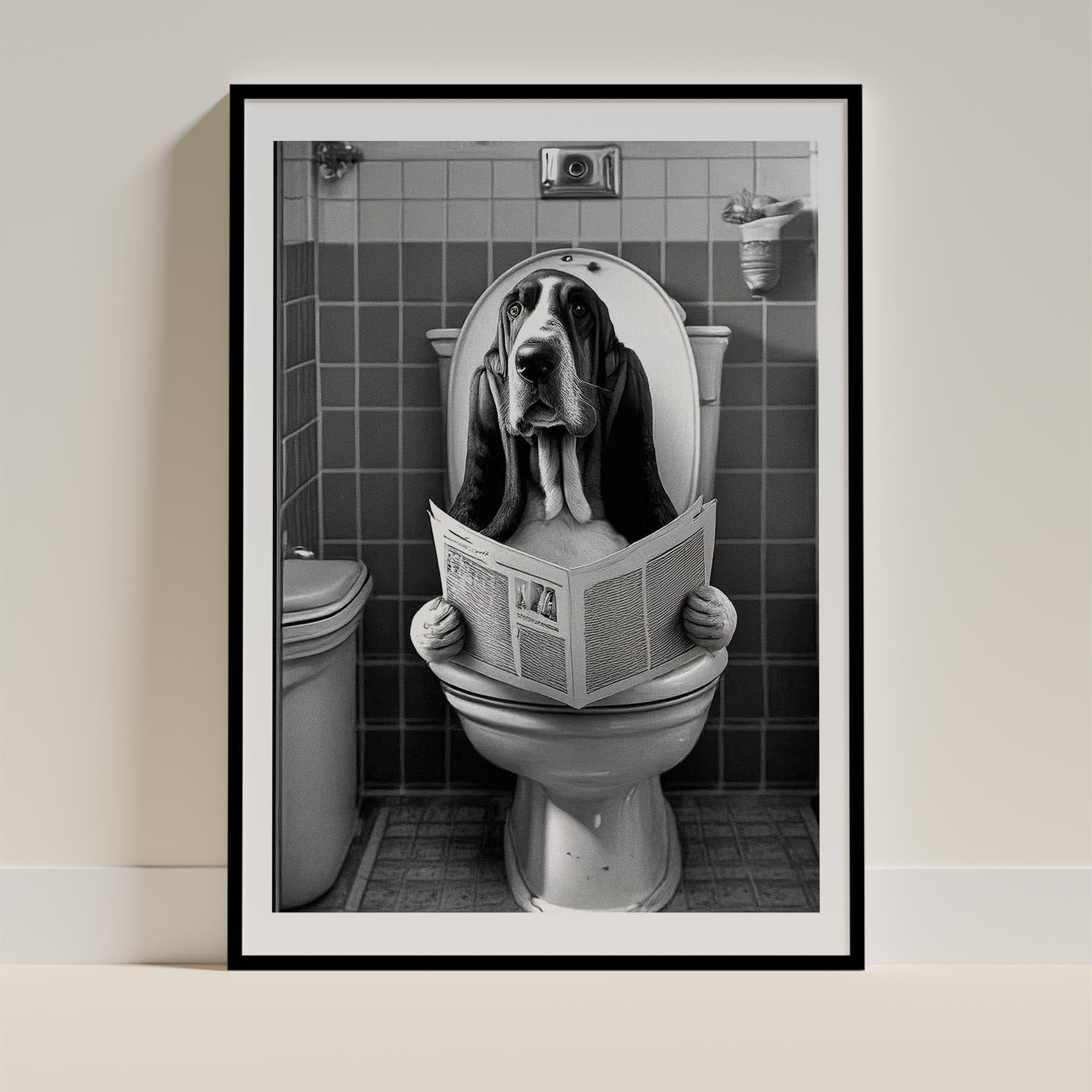 Basset Hound Toilet Humour Dog Series image 0