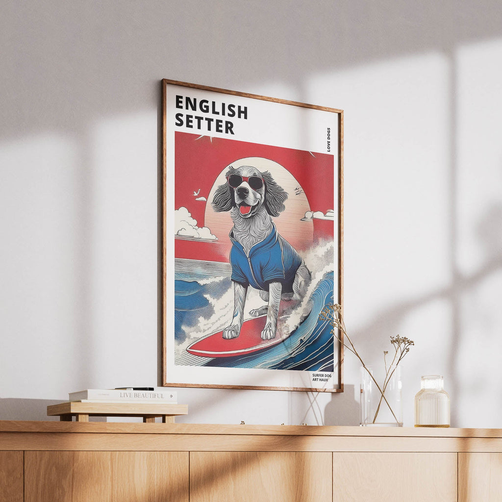 English Setter Hokosai Surfer Dogs 1 image 6
