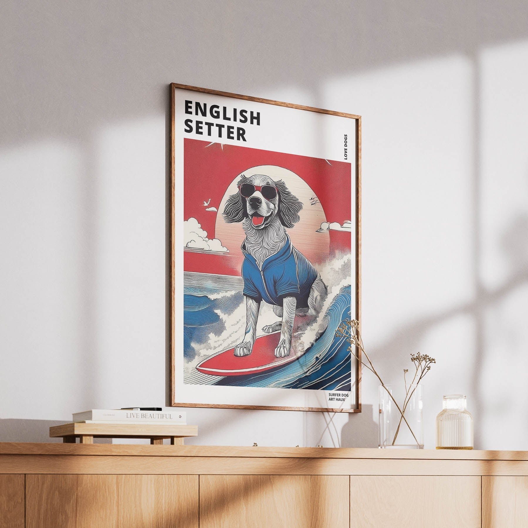 English Setter Hokosai Surfer Dogs 1 image 6