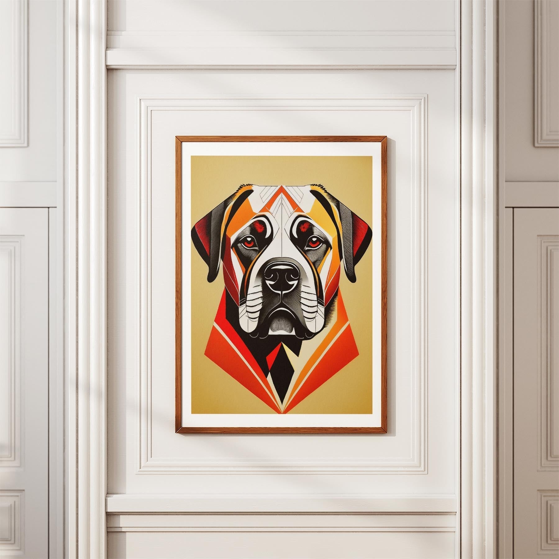 Bullmastiff Geometric Orange Series image 3