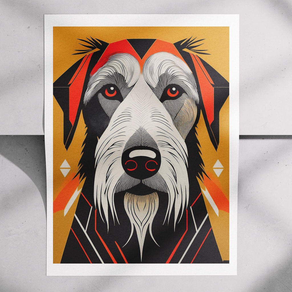 Irish Wolfhound Geometric Orange Series image 7