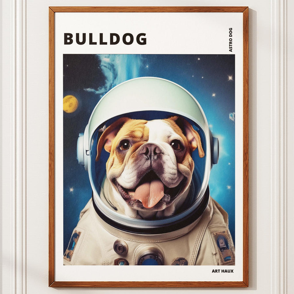 Bulldog Astronaut Dog Series with Text Astro Dog image 10