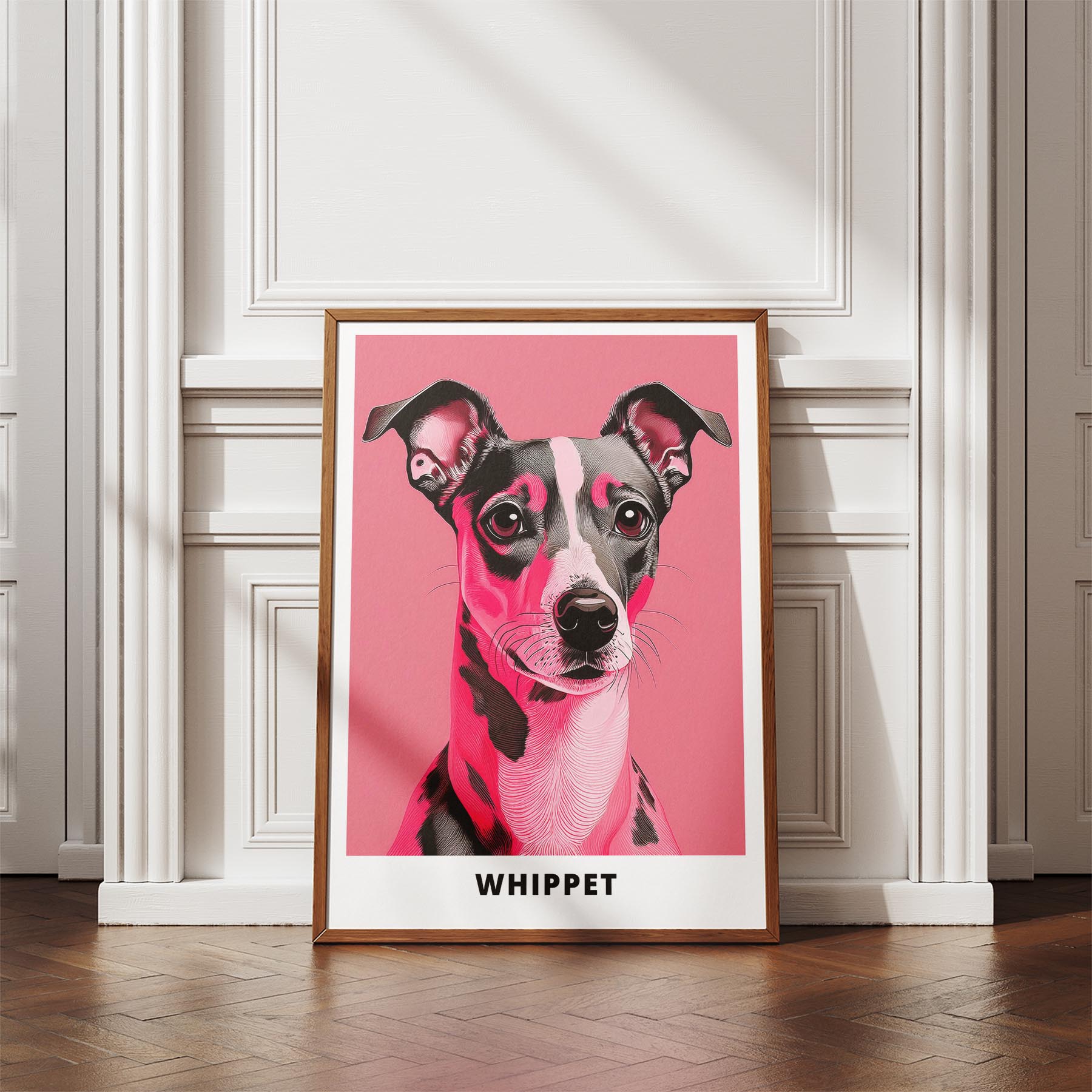 Whippet Pink and Black Dog Series 1 image 4