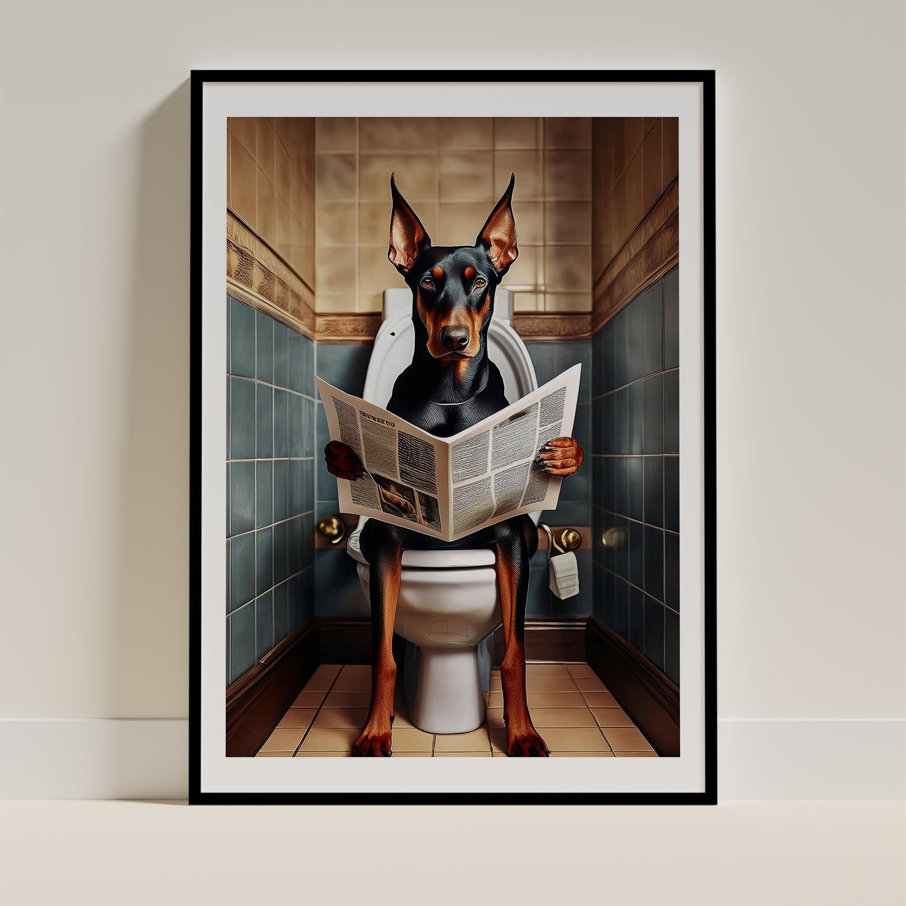 Dobermann Toilet Humour Dog Series 3 image 0