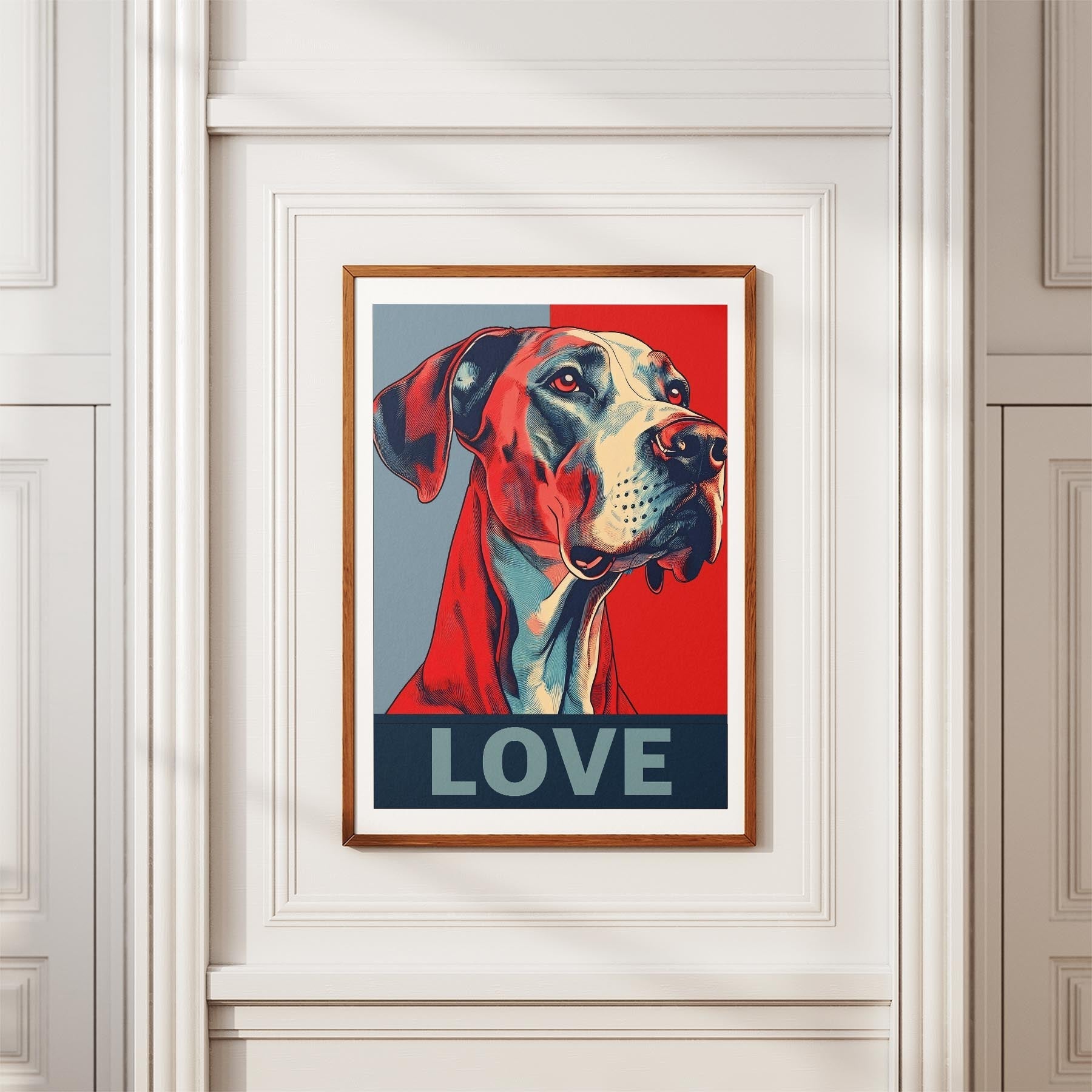 Great Dane LOVE Series Inspired by the Obama Poster image 3
