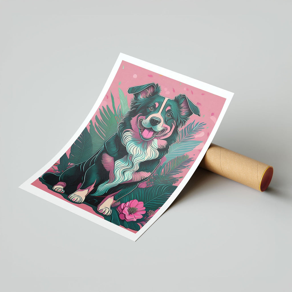 Australian Shepherd 2 Flowery Dog image 7