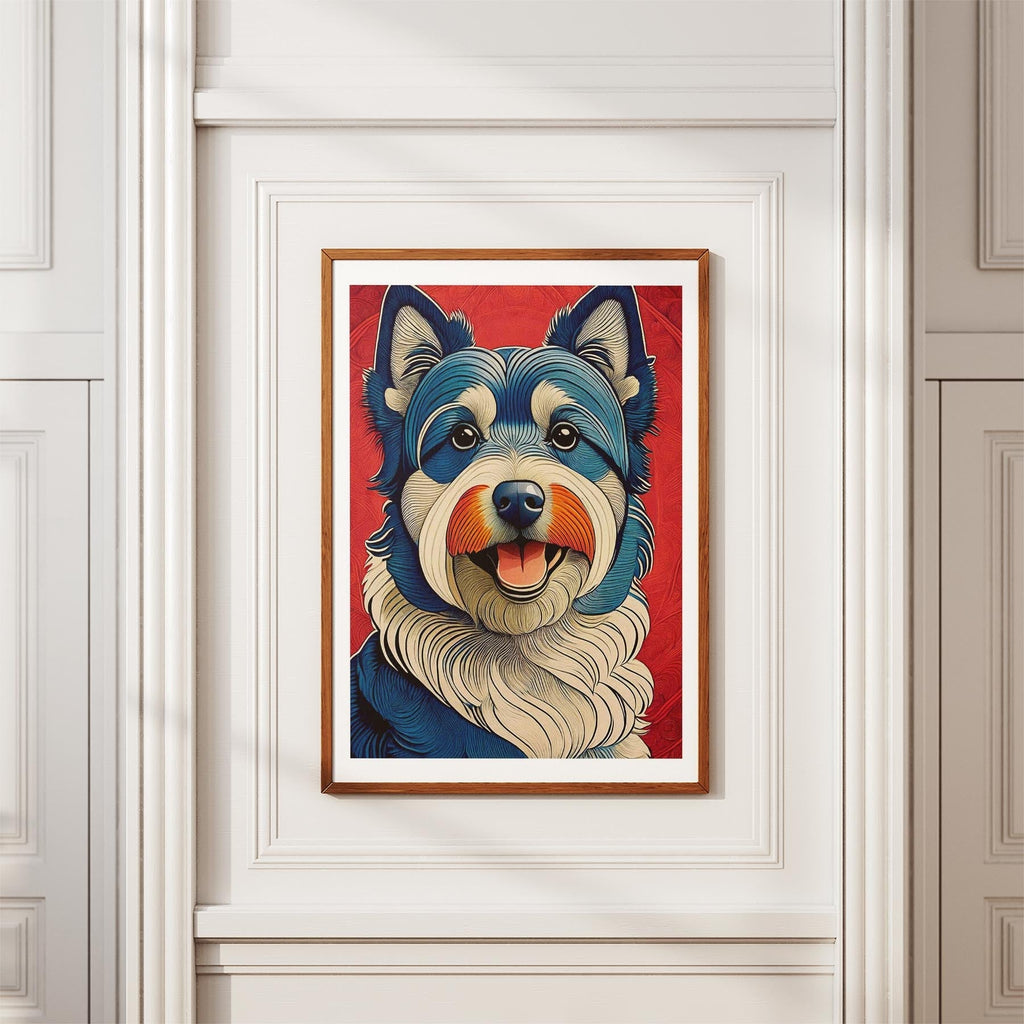 Australian Terrier Hokusai Japanese Inspired Dog Series image 3