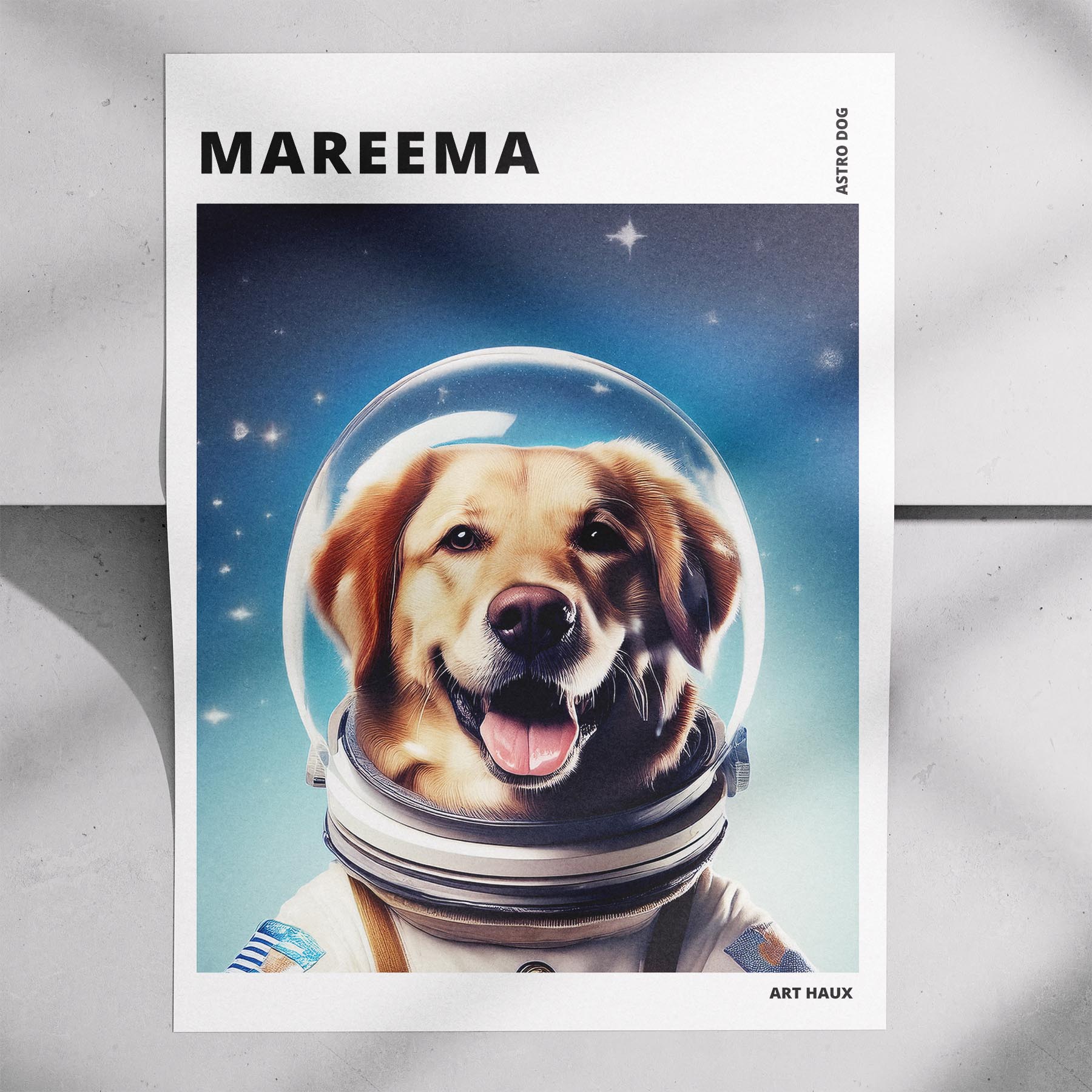 Maremma Astronaut Dog Series with Text Astro Dog image 7