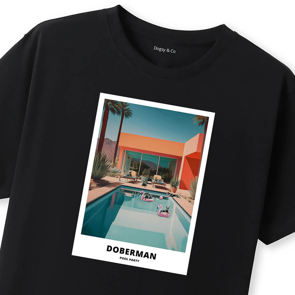 Doberman Pool Party T-shirt