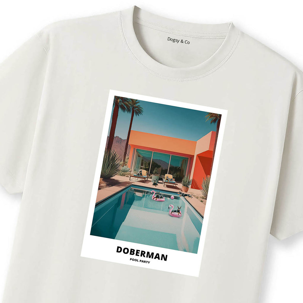 Doberman Pool Party T-shirt