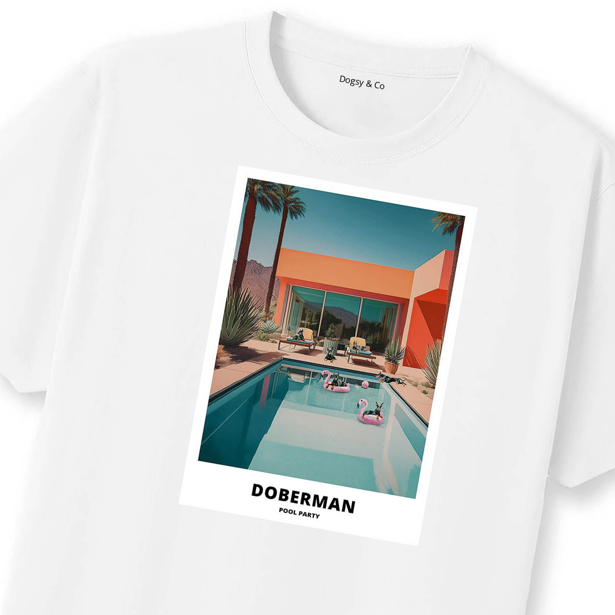 Doberman Pool Party T-shirt