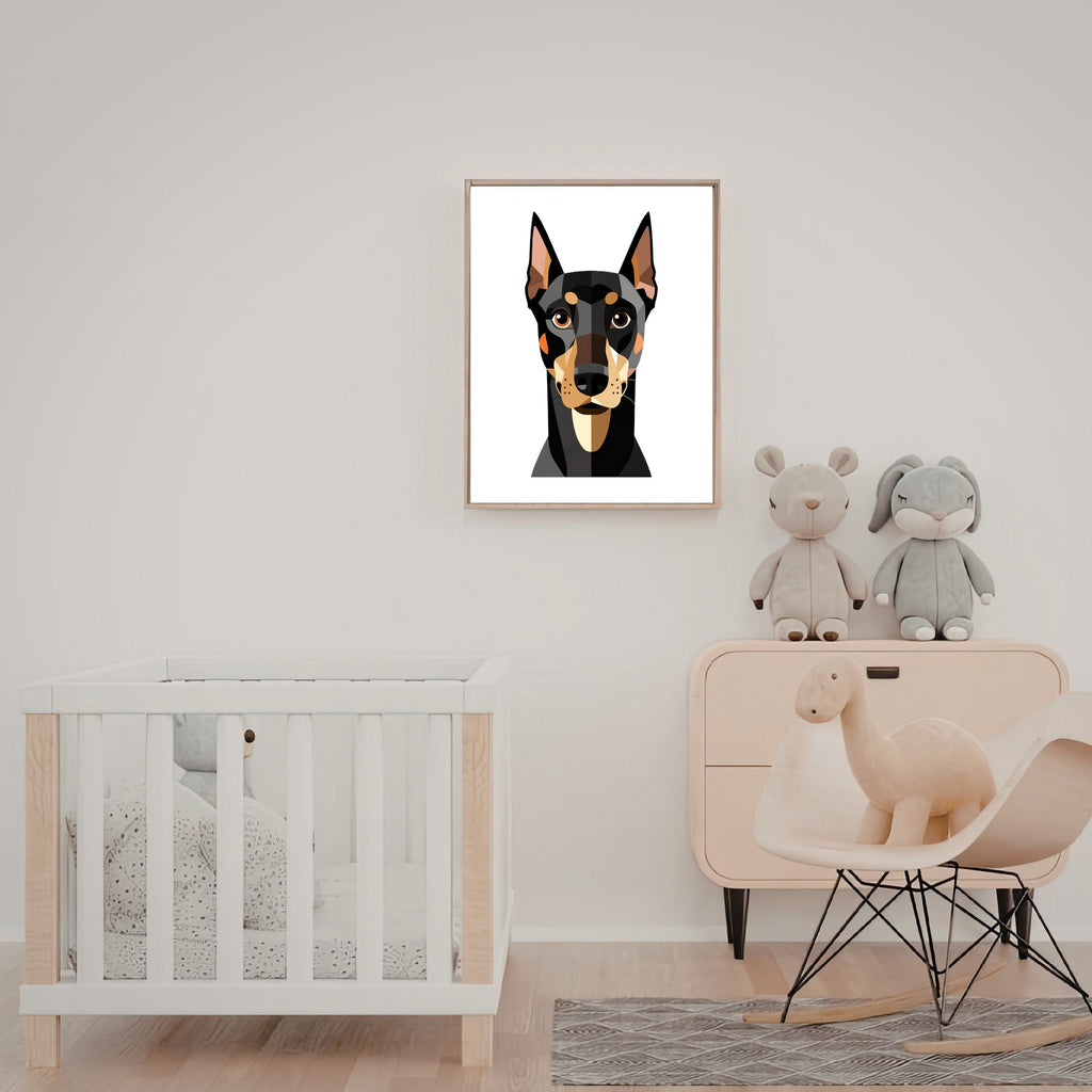 Bold Block Art Print - Framed Nursery Mockup