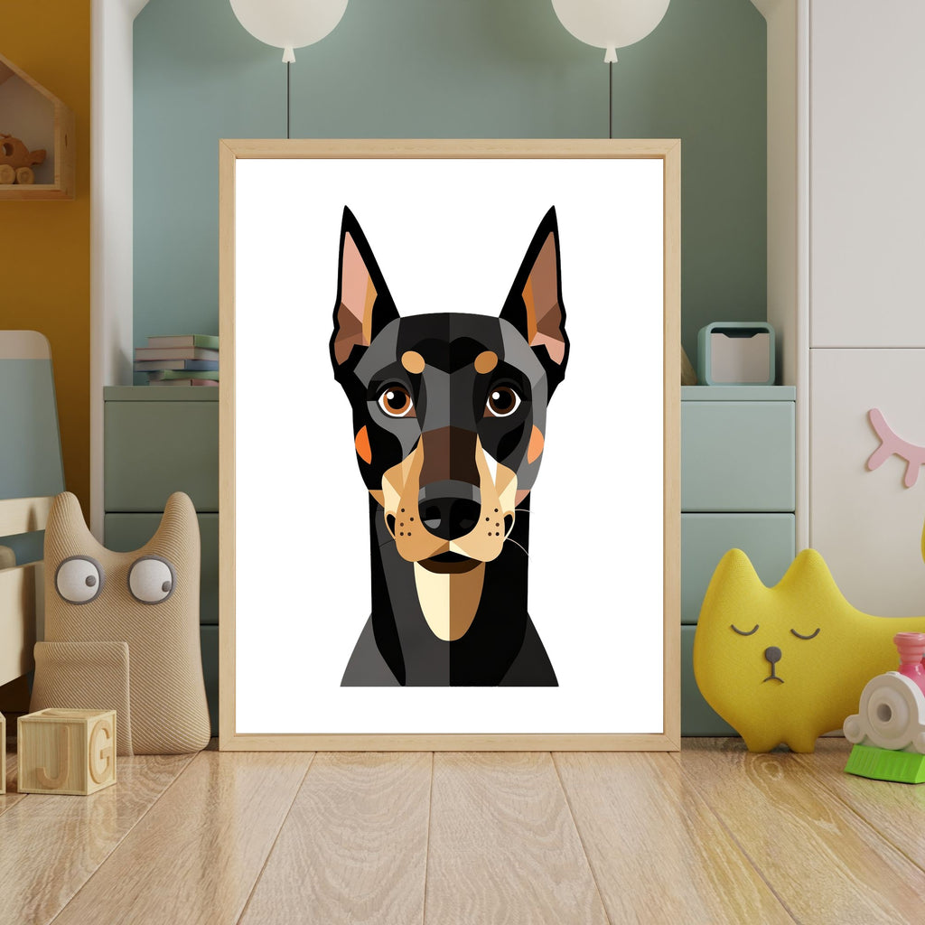 Bold Block Art Print - Framed Nursery Mockup