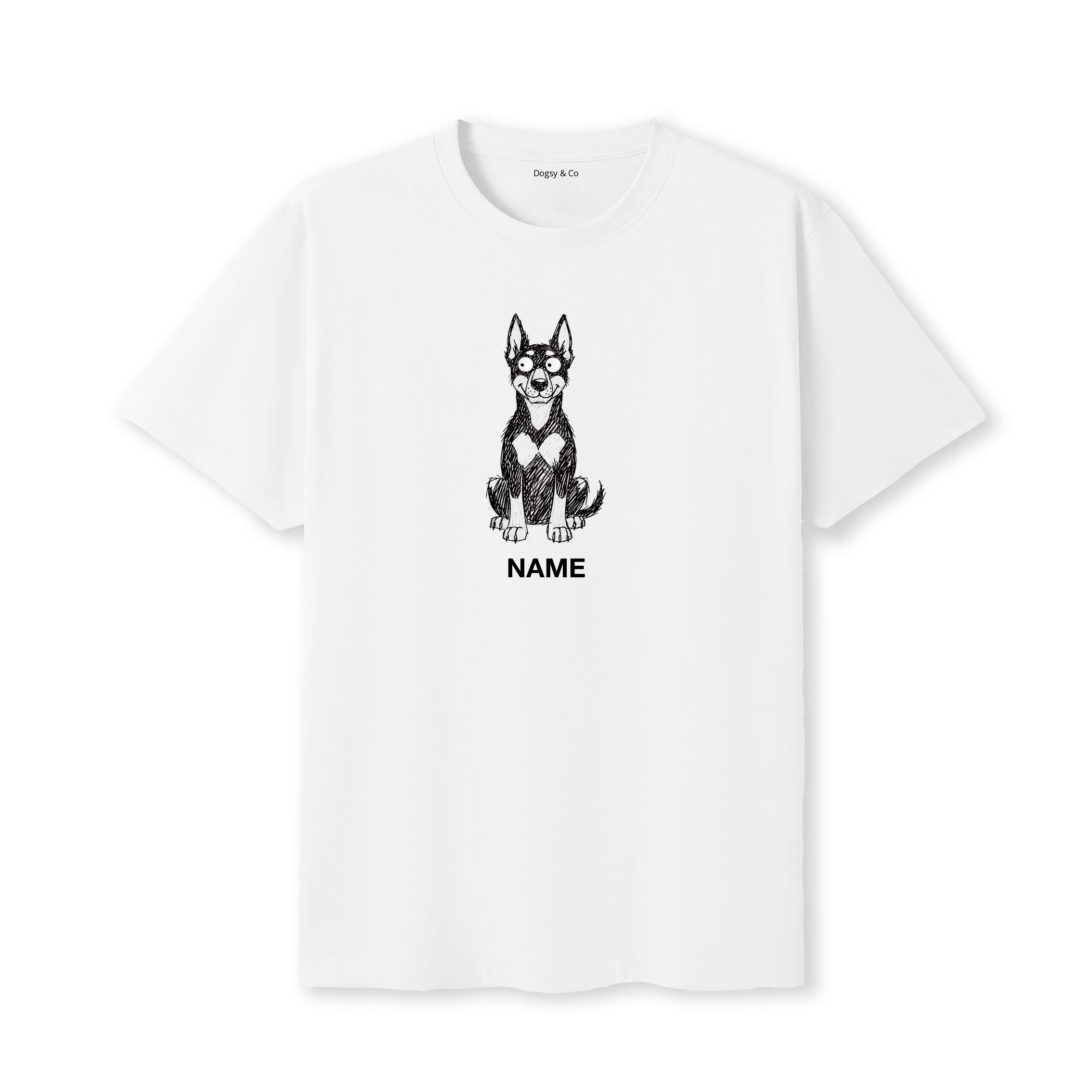 Doberman Scraggy Dog Custom - White