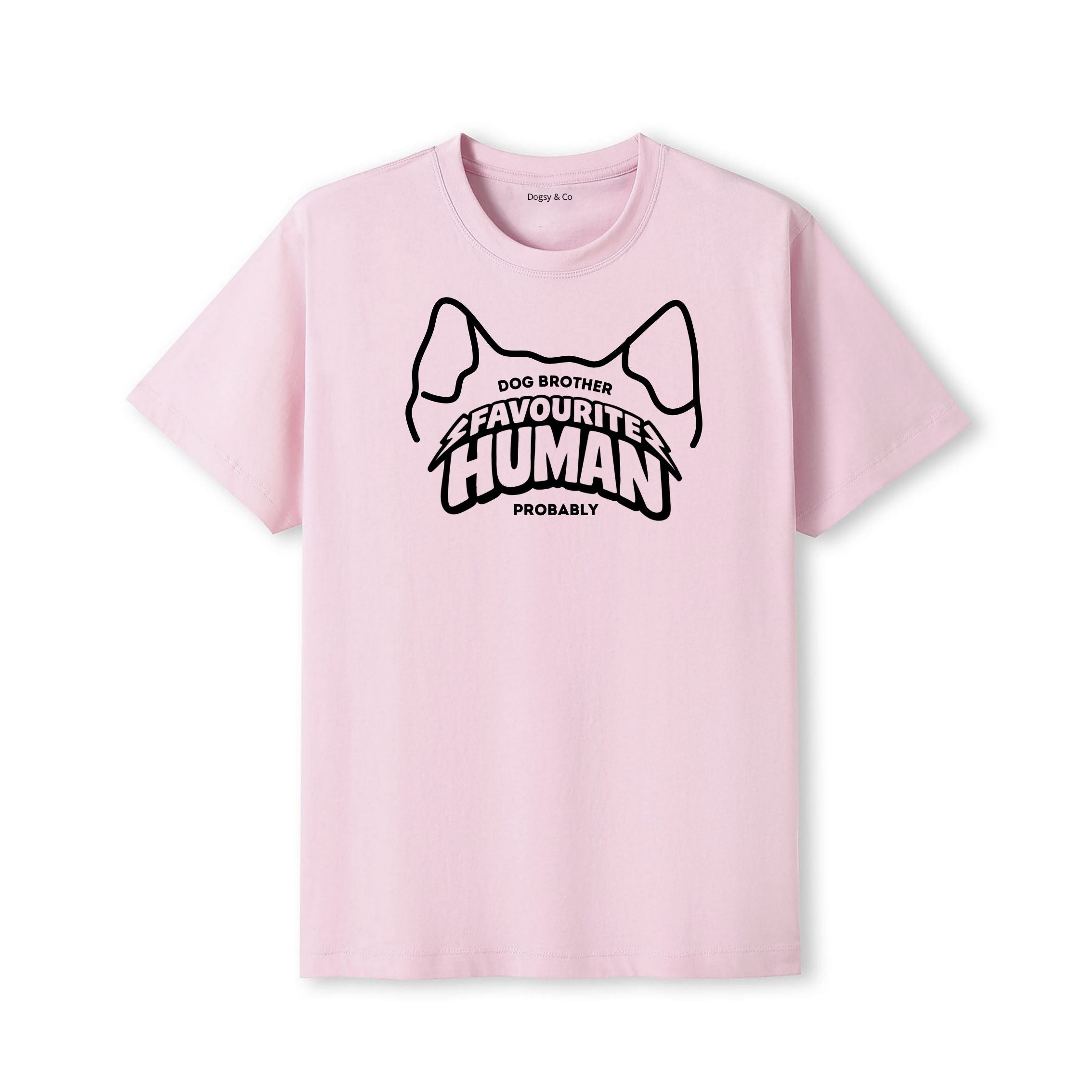 Favourite human (probably) Dog Brother T-Shirt - detail view