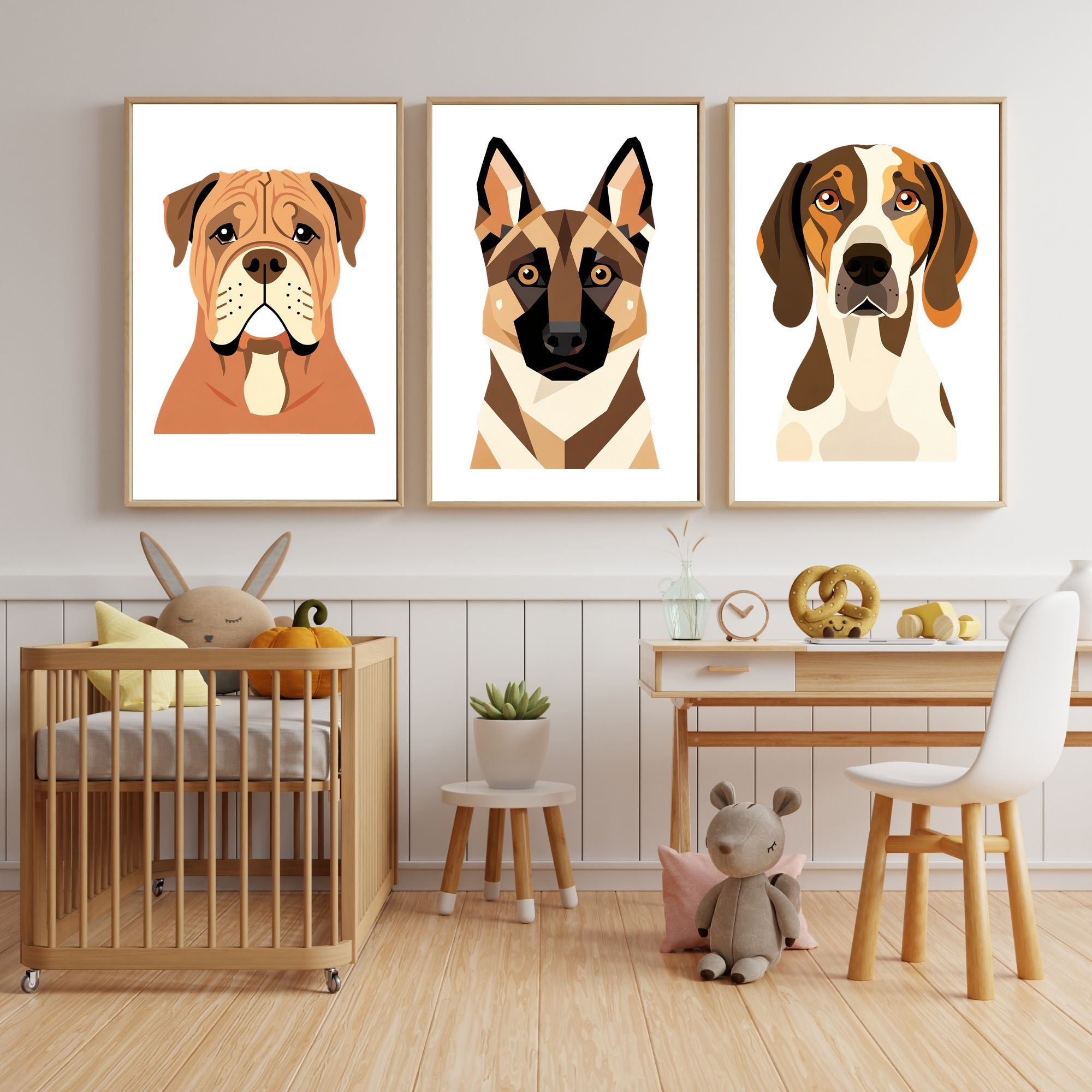 Bold Block Art Print - Framed Nursery Mockup