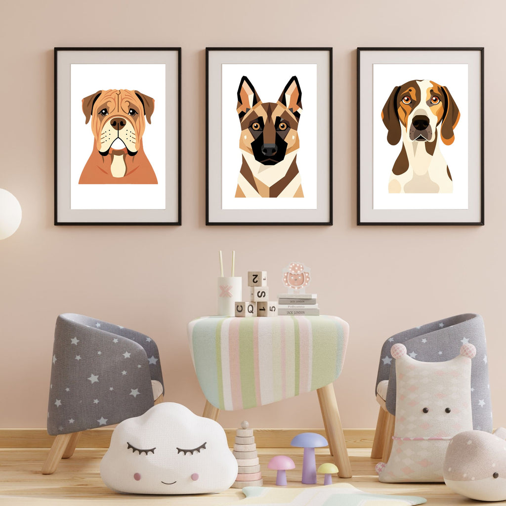 Bold Block Art Print - Framed Nursery Mockup