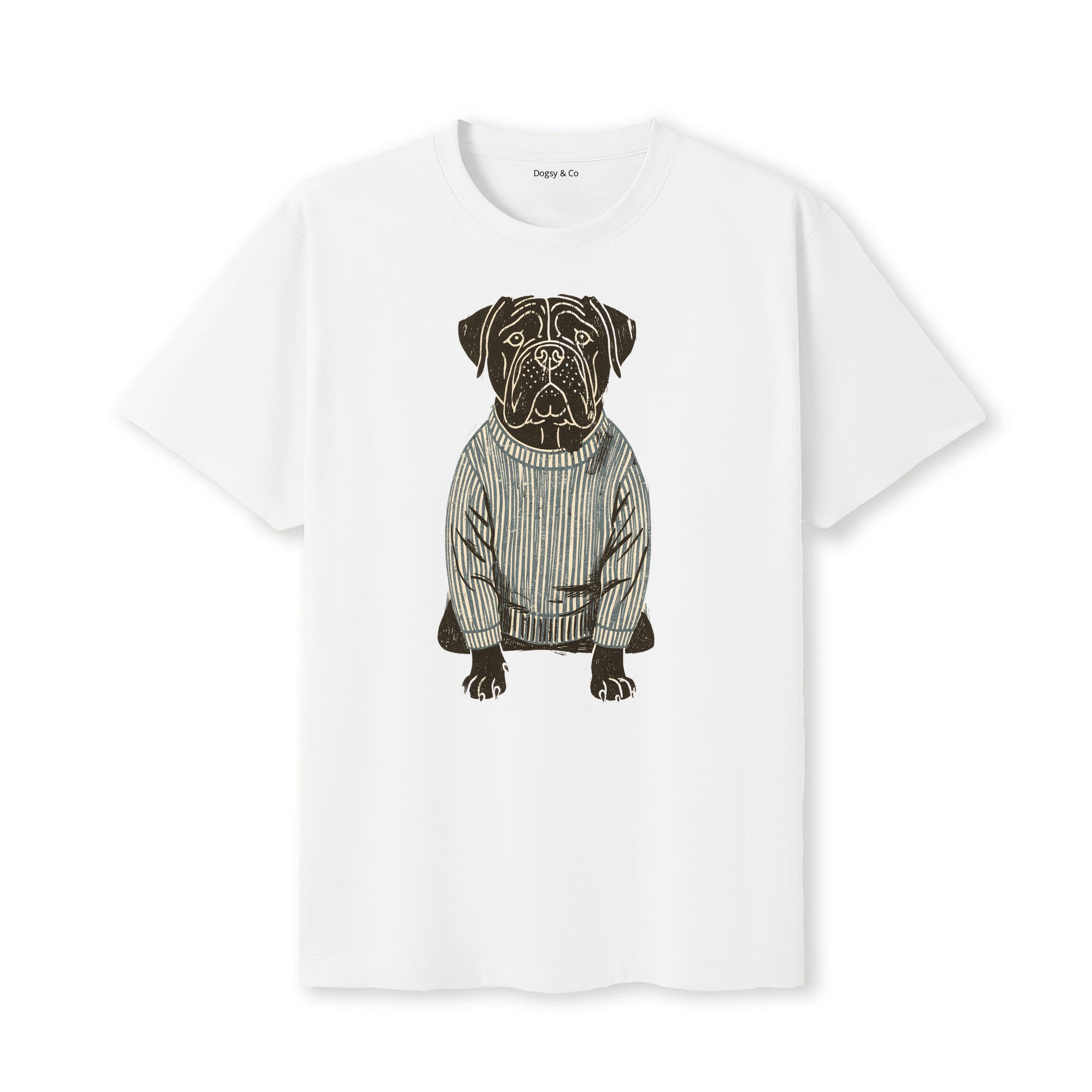 Dogue de Bordeaux Jumper Dog T-Shirt - White