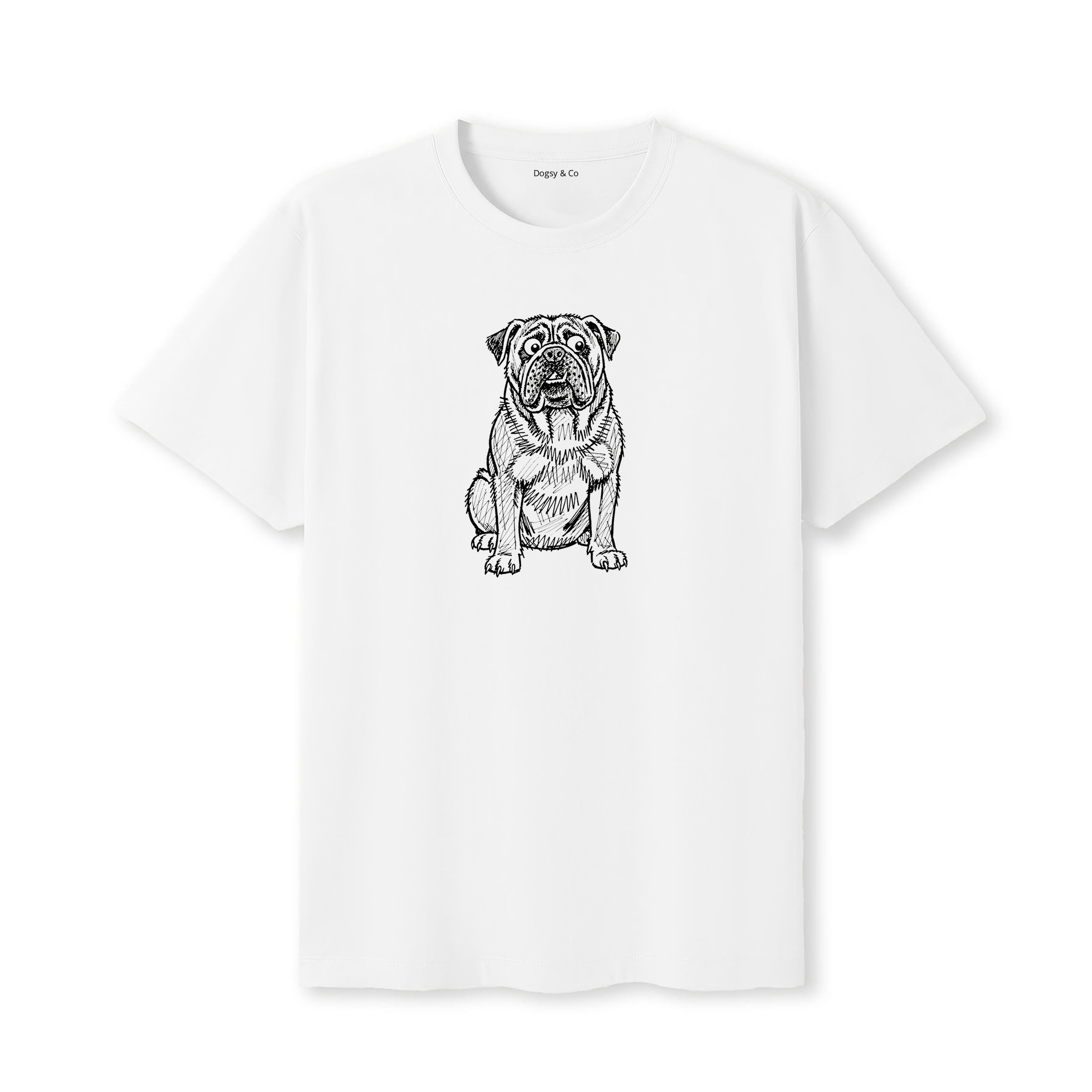 Dogue de Bordeaux Scraggy Dog T-Shirt - White