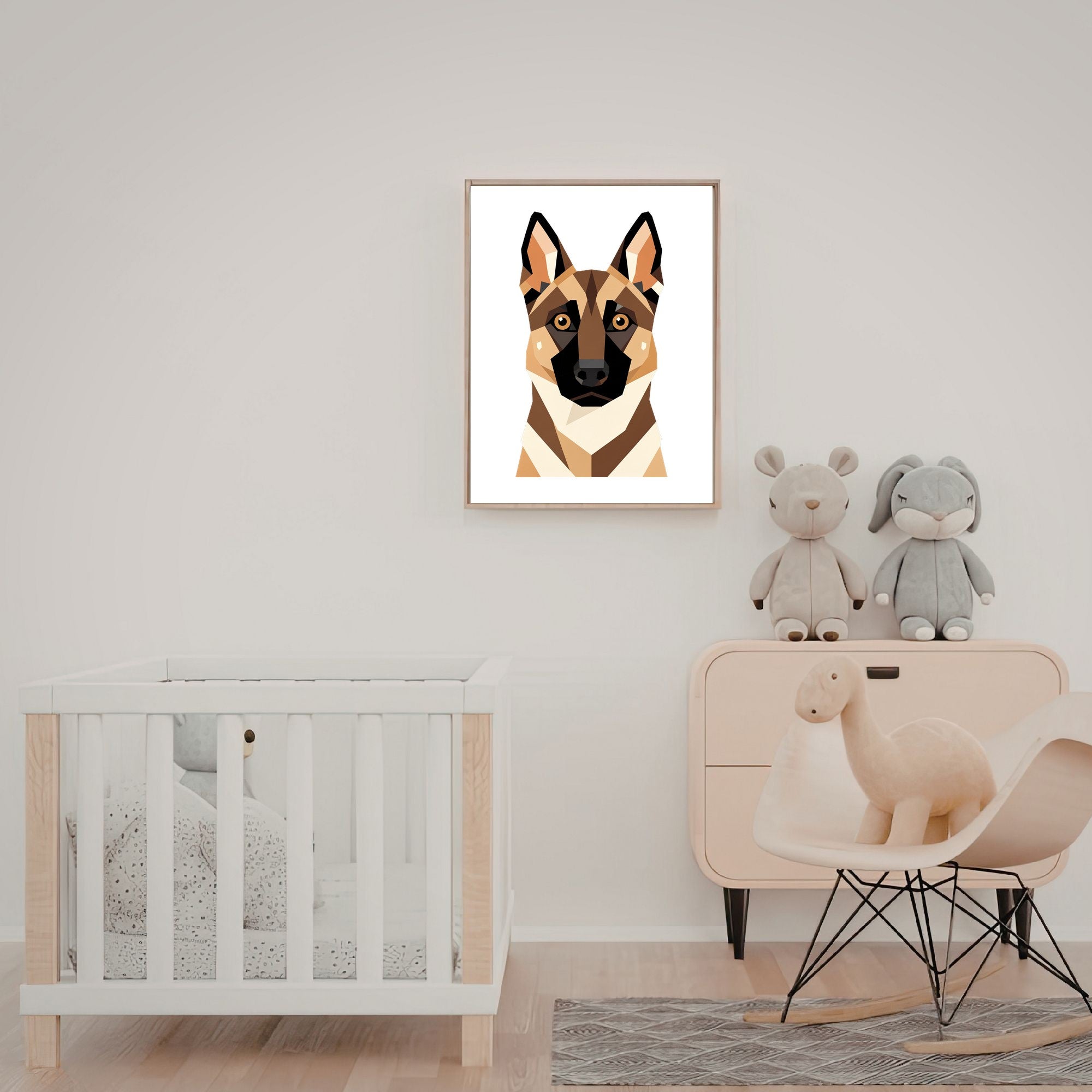 Bold Block Art Print - Framed Nursery Mockup