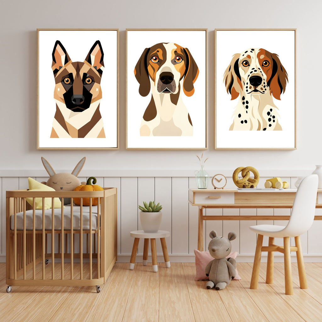 Bold Block Art Print - Framed Nursery Mockup