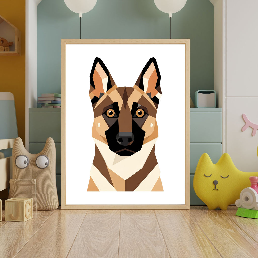 Bold Block Art Print - Framed Nursery Mockup