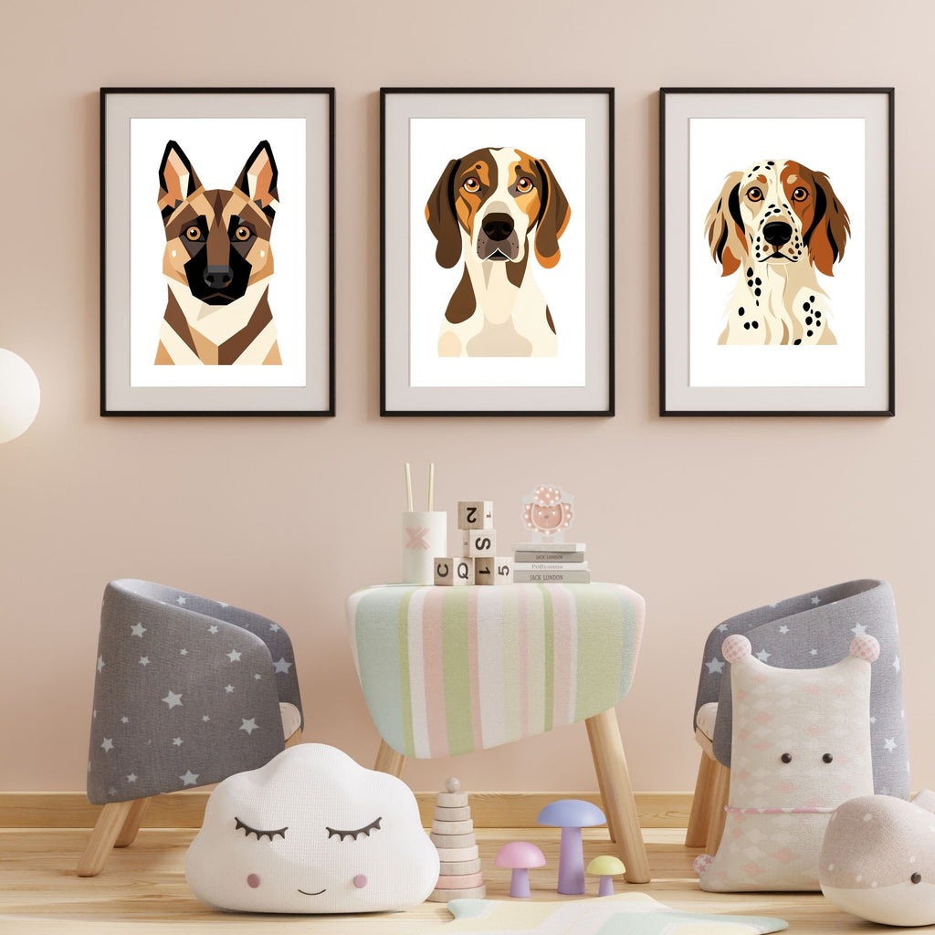 Bold Block Art Print - Framed Nursery Mockup