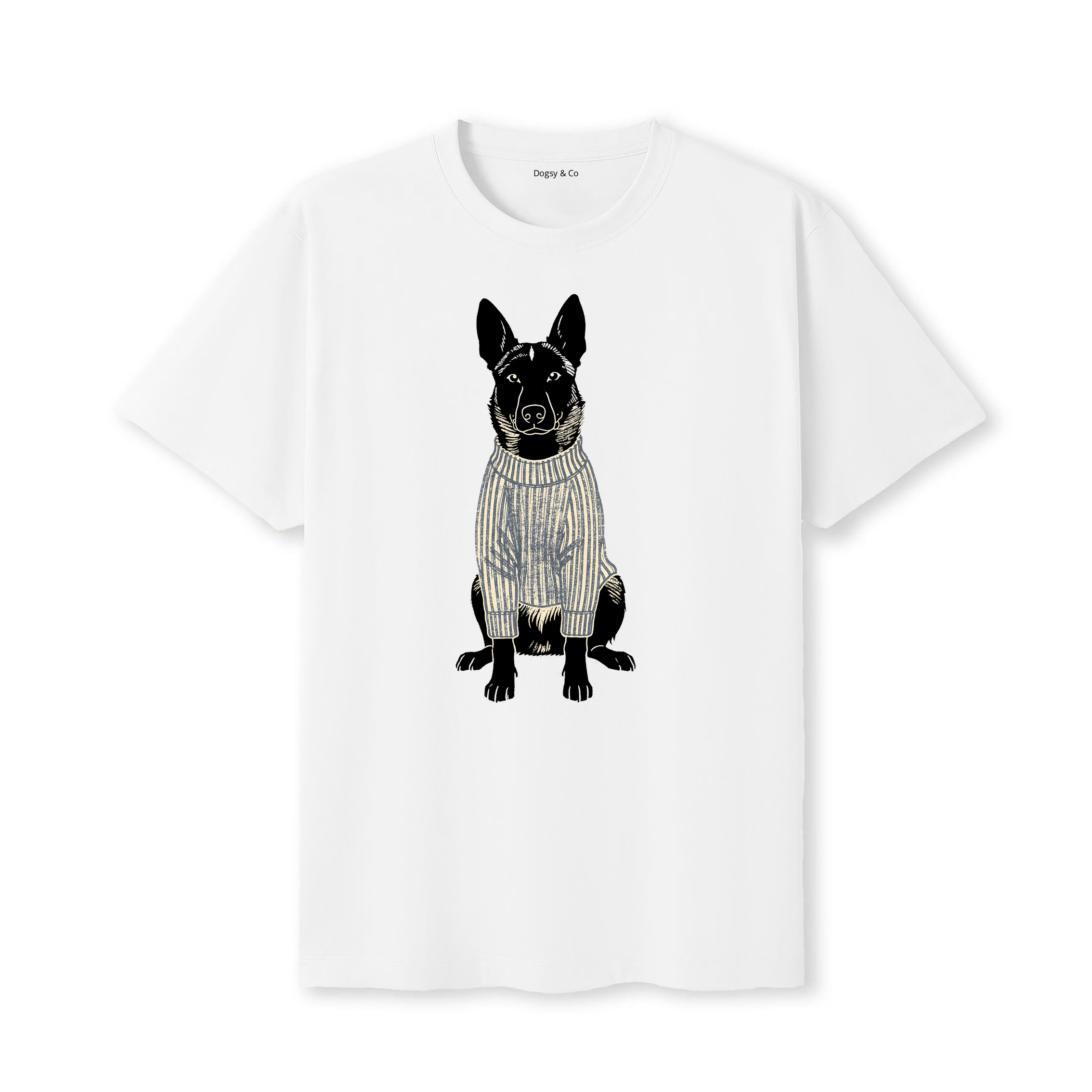 Dutch Shepherd Jumper Dog T-Shirt - White