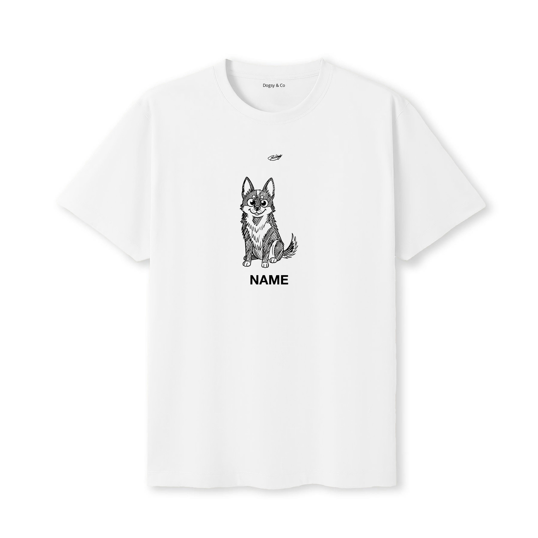 Dutch Shepherd Scraggy Dog Custom - White