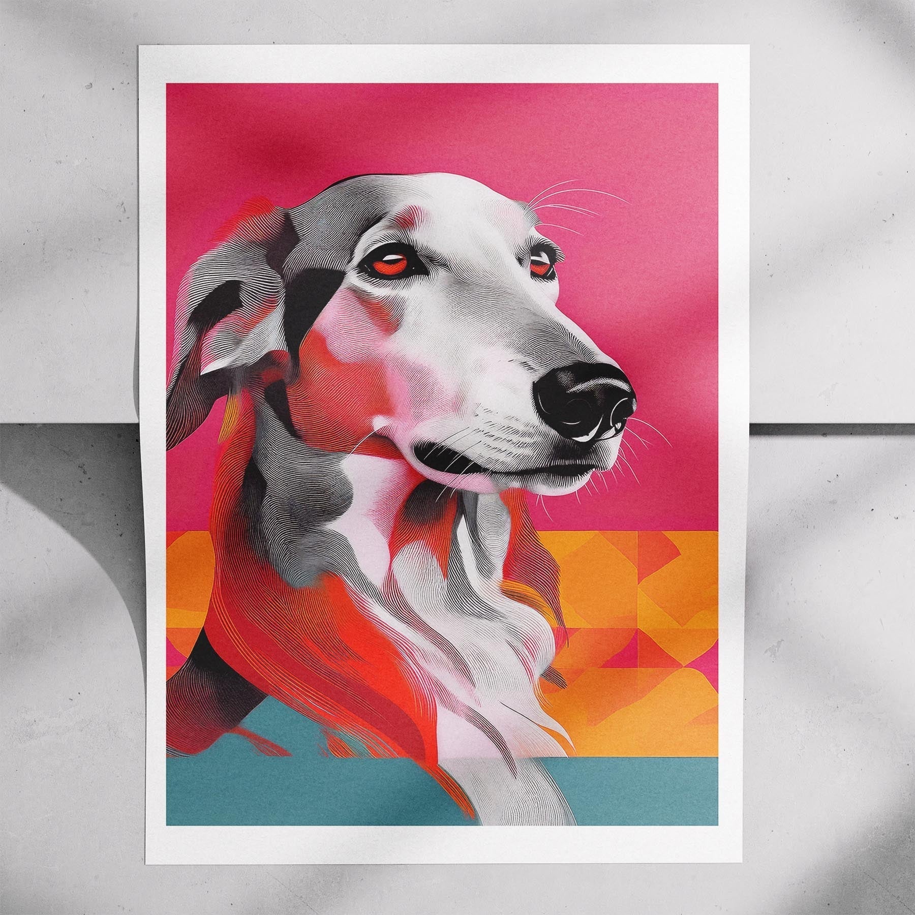 Borzoi Modern Pop Dog Series image 7