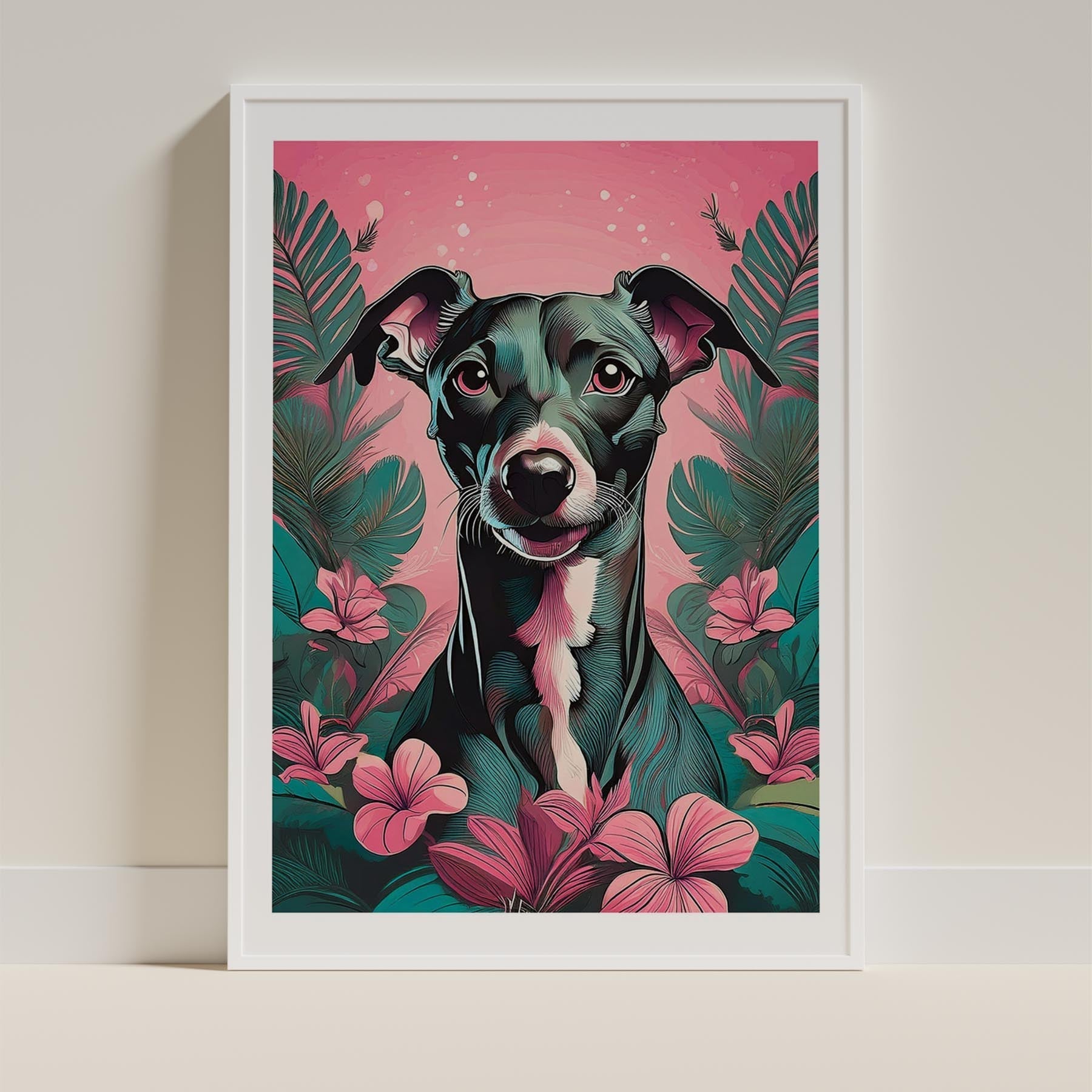 Italian Greyhound Flowery Dog image 9