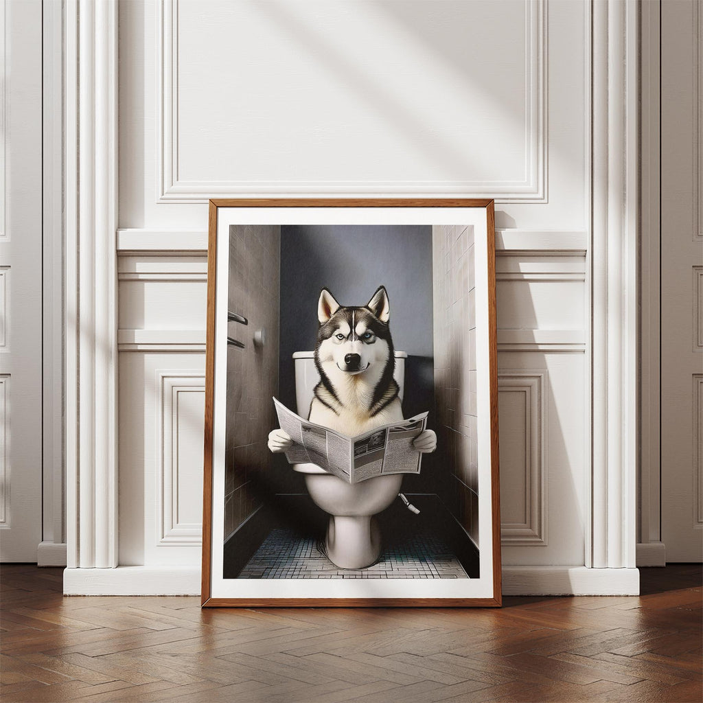 Siberian Husky Toilet Humour Dog Series image 4
