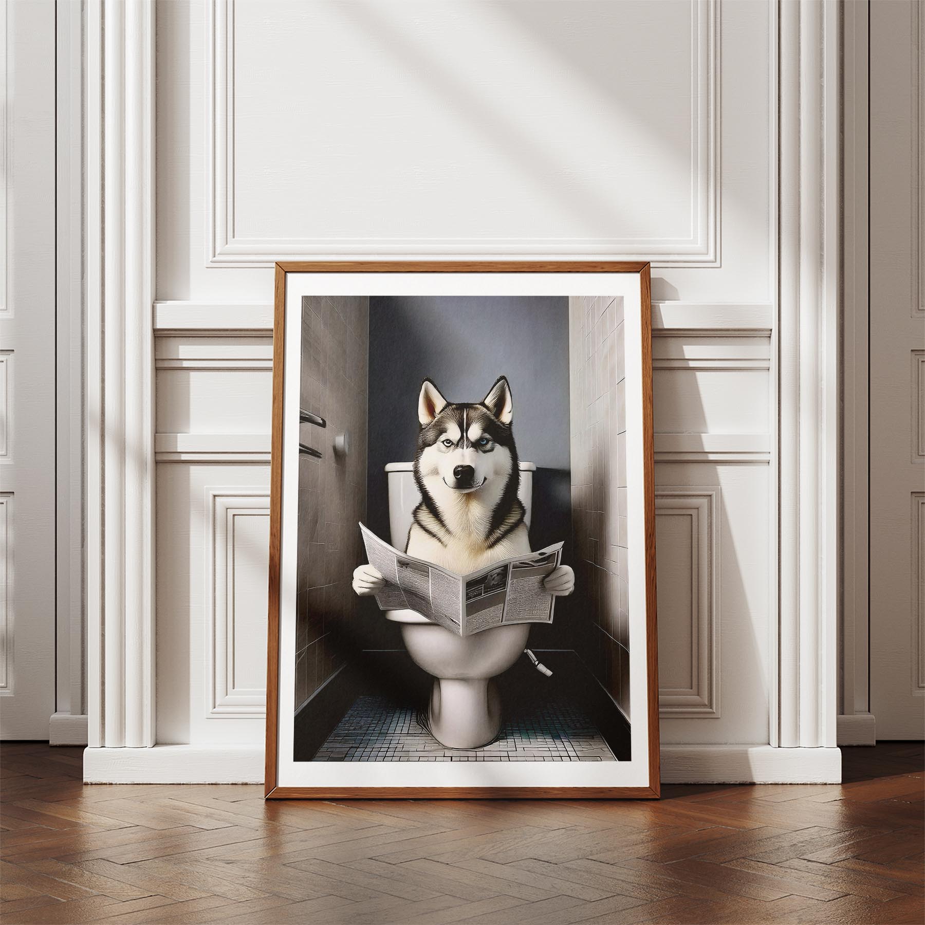 Siberian Husky Toilet Humour Dog Series image 4