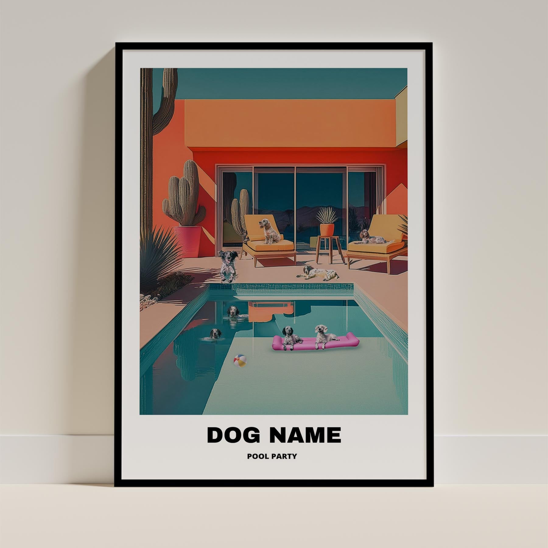 English Setter Custom Pool Party WITH TEXT image 0