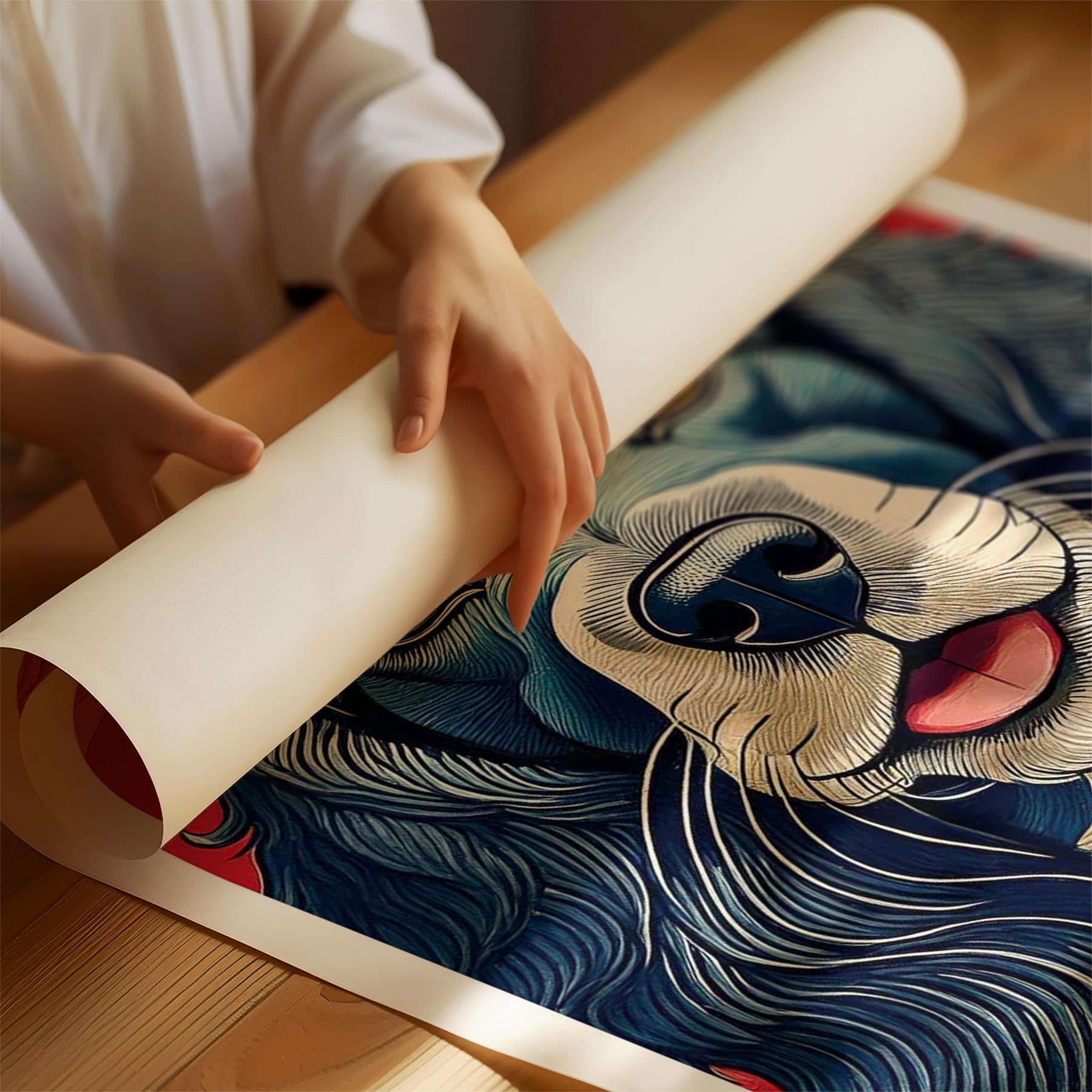 Cocker Spaniel Hokusai Japanese Inspired Dog Series image 1