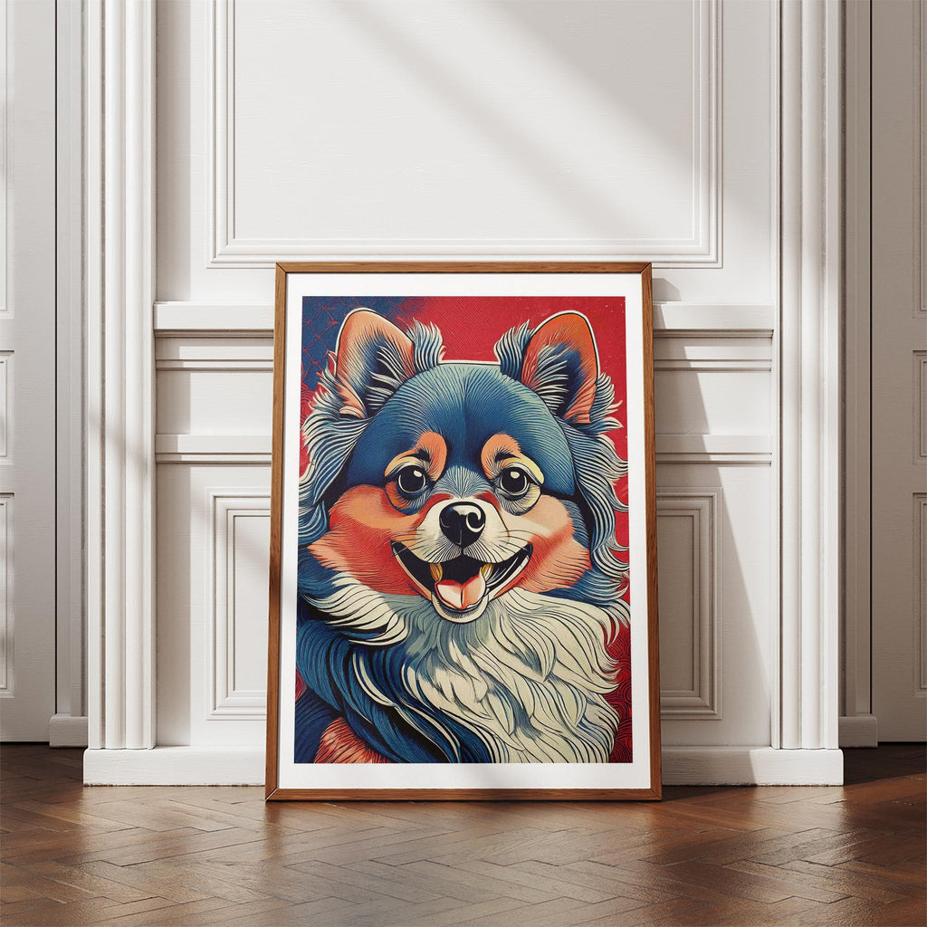 Pomeranian Hokusai Japanese Inspired Dog Series image 4