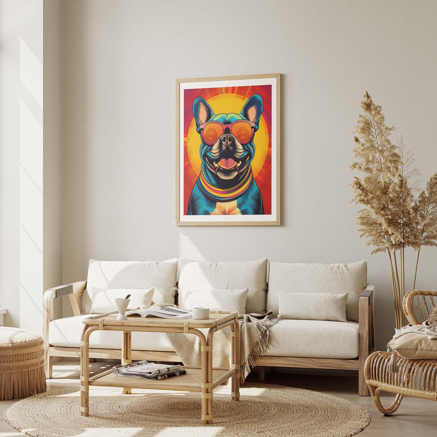 French Bull In Colourful Sunnies 1 image 1