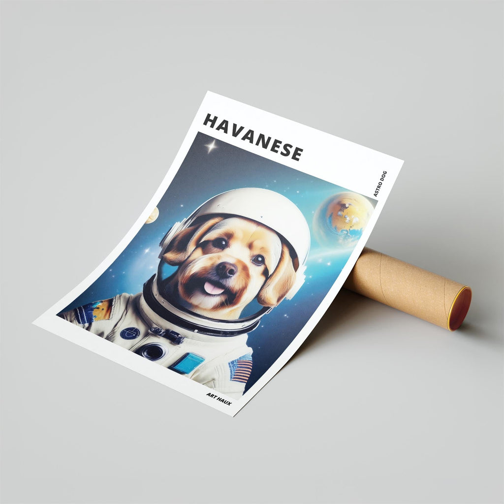 Havanese Astronaut Dog Series with Text Astro Dog image 6