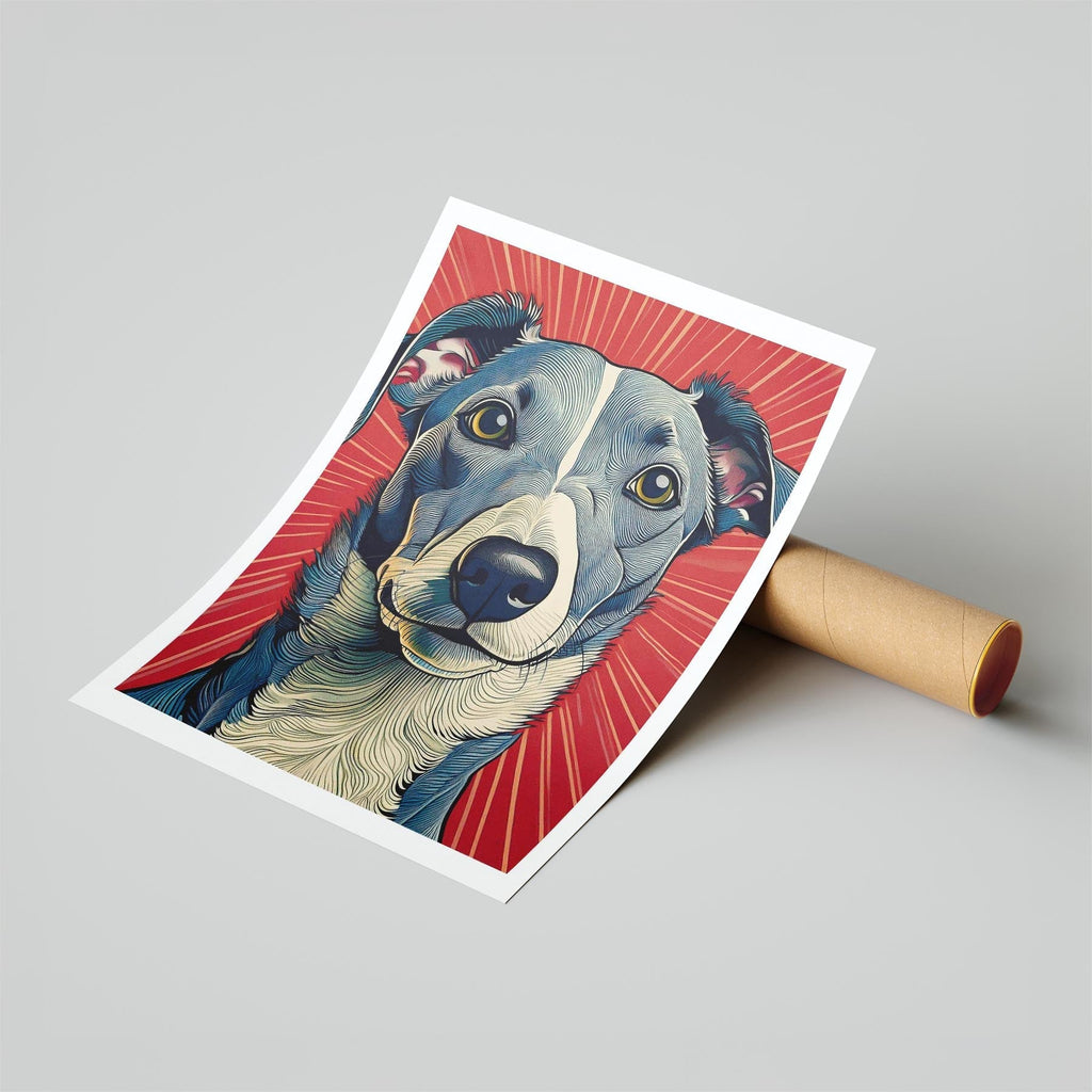 Whippet Hokusai Japanese Inspired Dog Series image 6