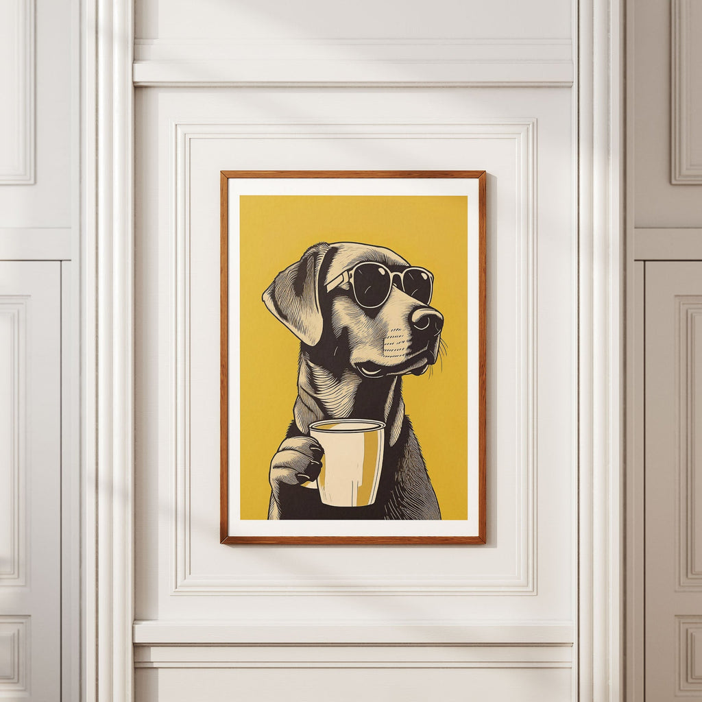 Labrador Retriever Chillin Coffee Dog image 2