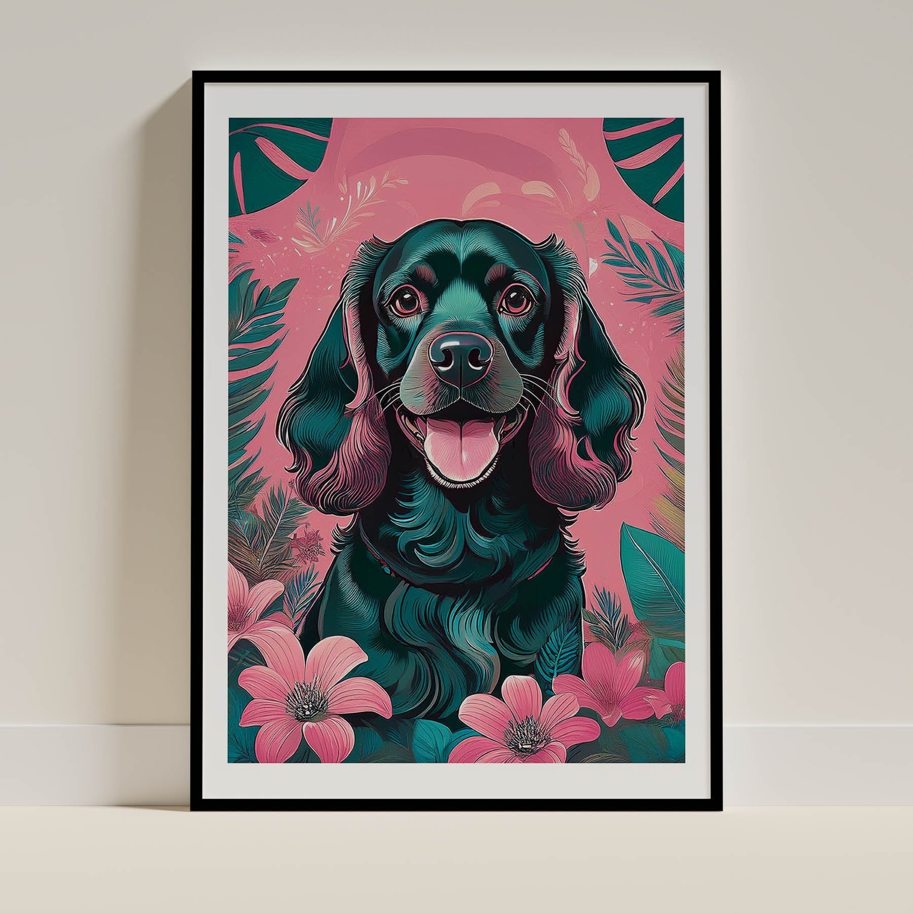 Cocker Spaniel Flowery Dog image 0