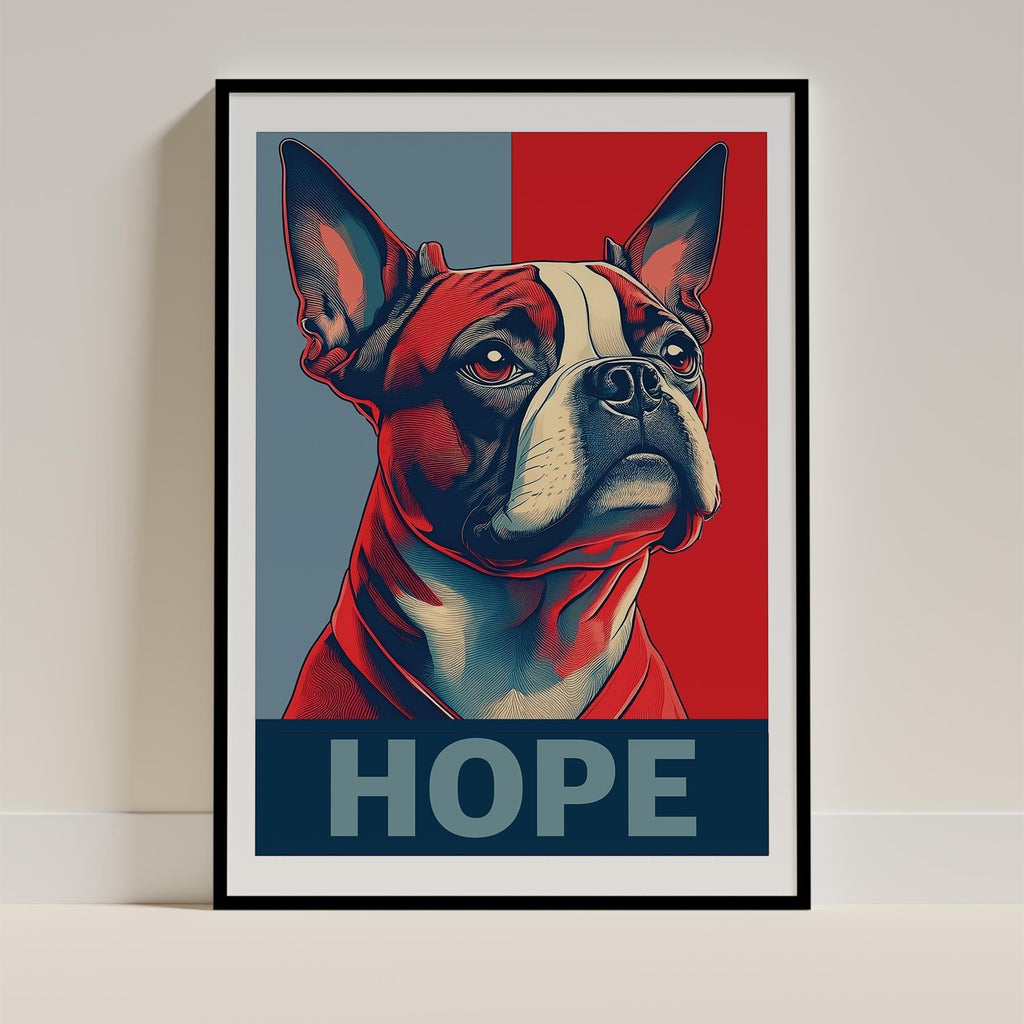 Boston Terrier HOPE Series Inspired by the Obama Poster image 0