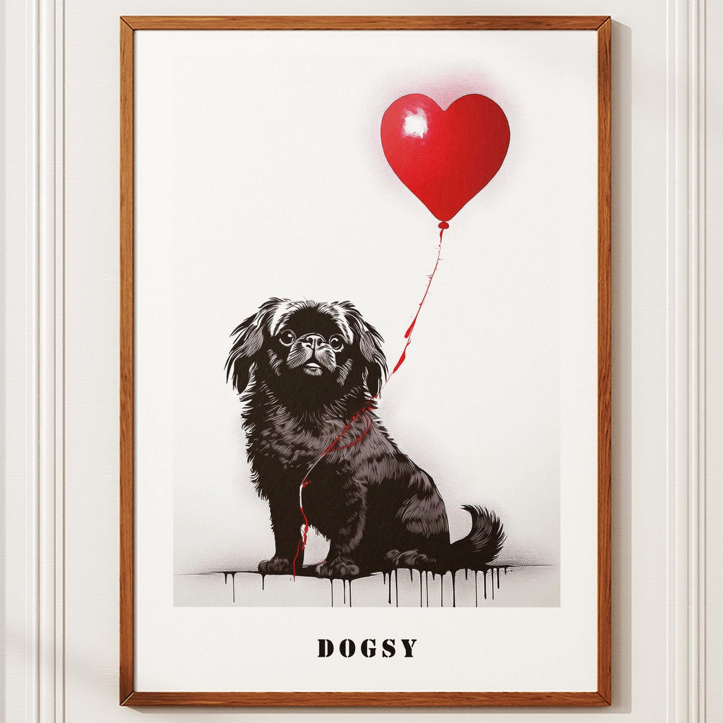 Pekingese DOGSY Series inspired by the Art of Banksy with text Dogsy image 10