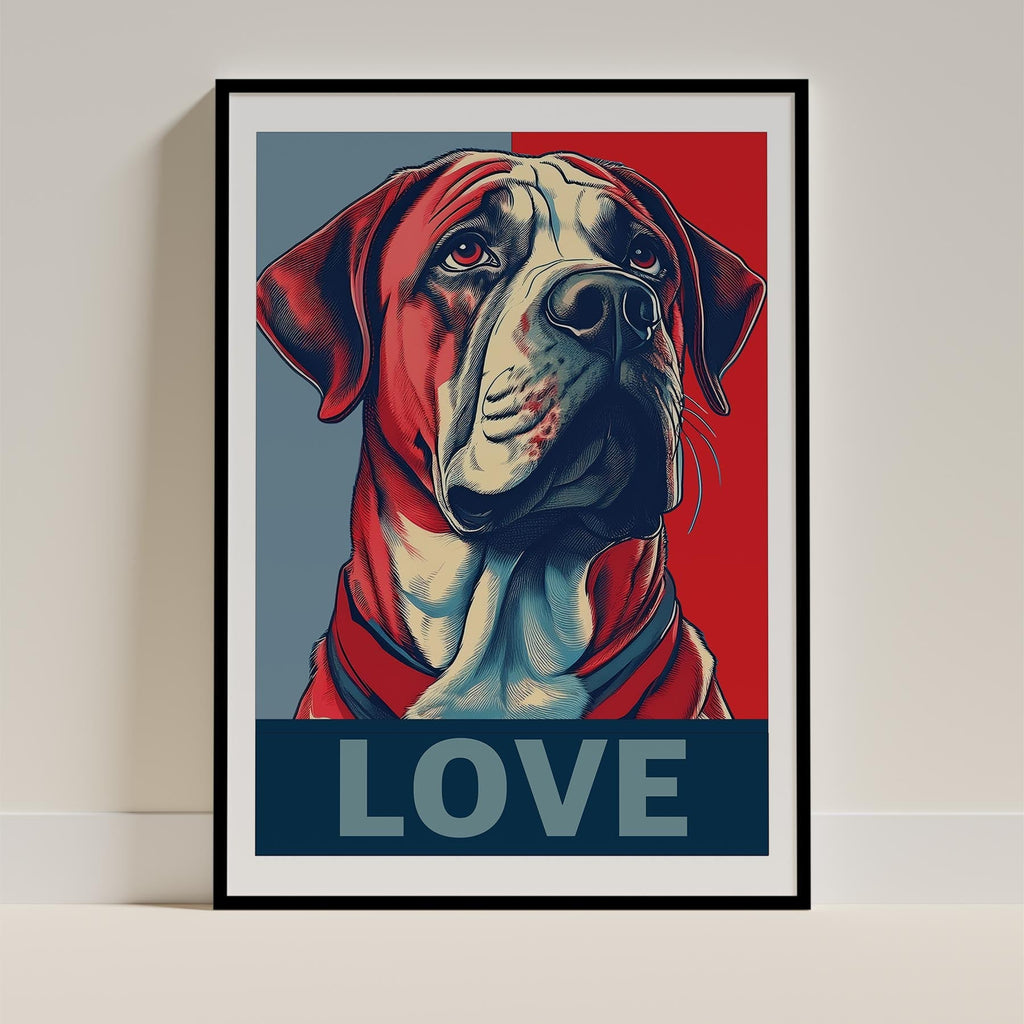 Neapolitan Mastiff LOVE Series Inspired by the Obama Poster image 0