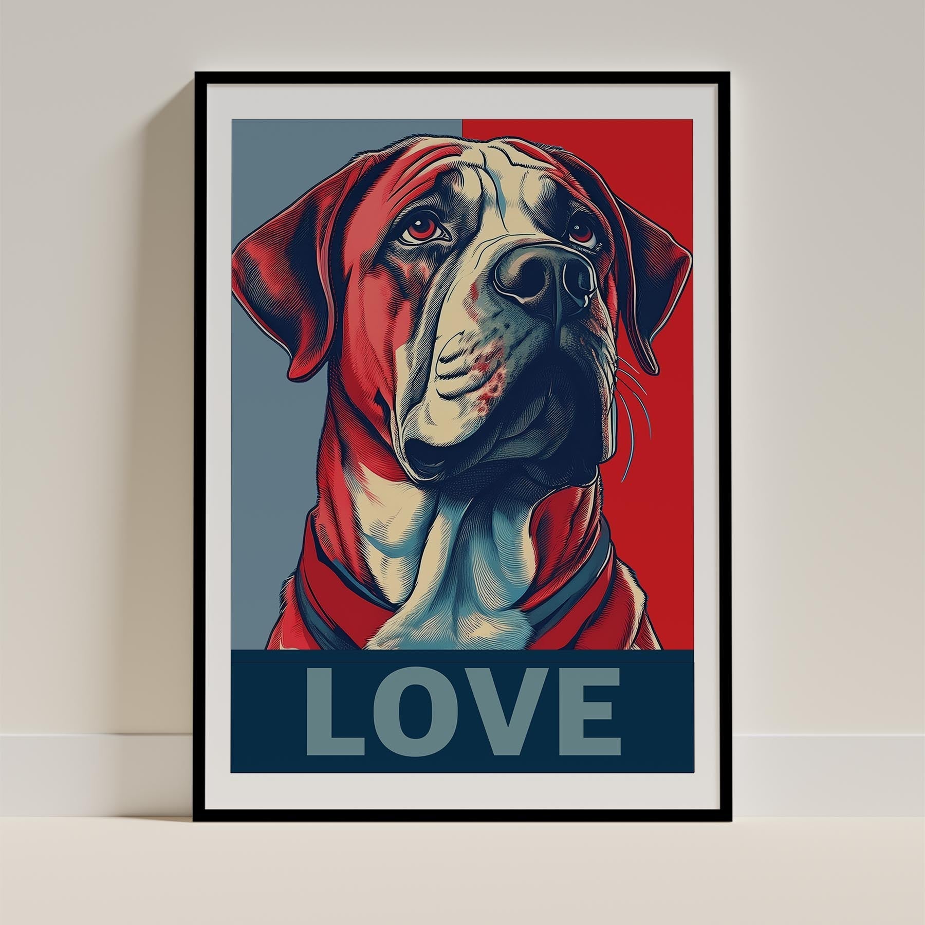 Neapolitan Mastiff LOVE Series Inspired by the Obama Poster image 0