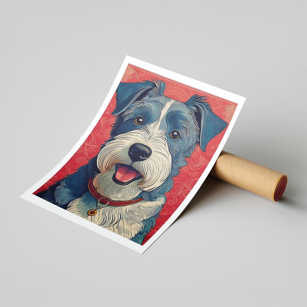 Fox Terrier Hokusai Japanese Inspired Dog Series 1 image 6