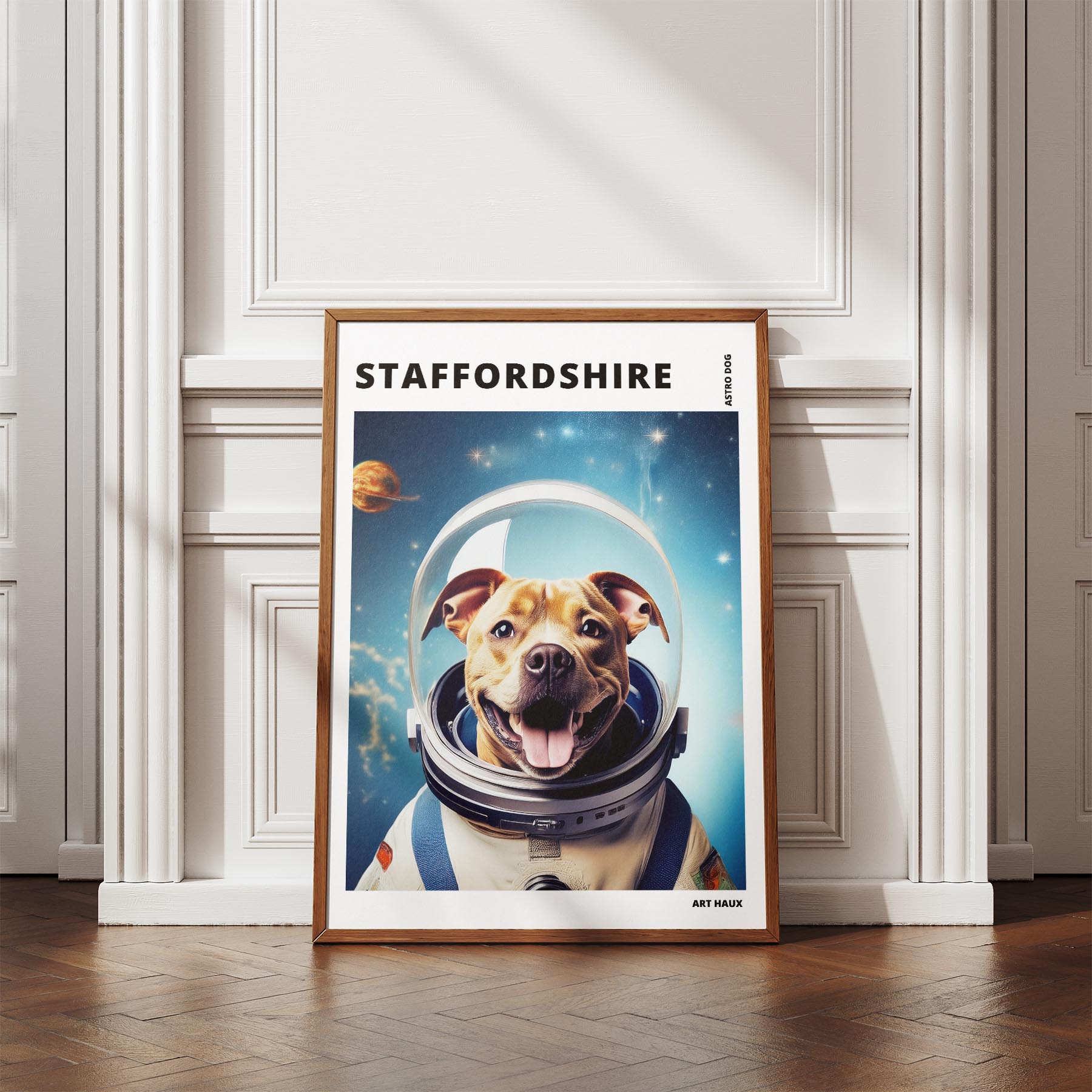 Staffordshire Bull Terrier Astronaut Dog Series with Text Astro Dog image 4