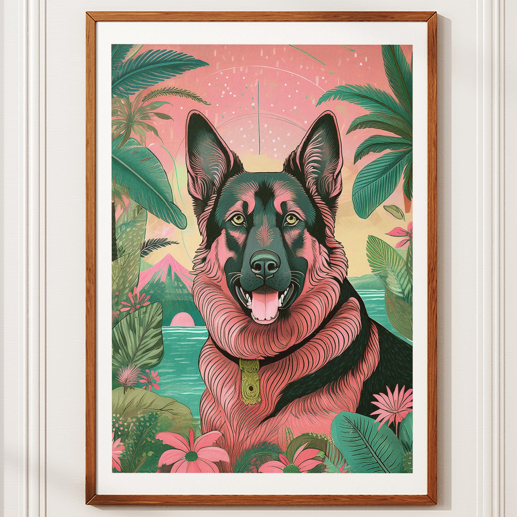 German Shepherd Flowery Dog image 10